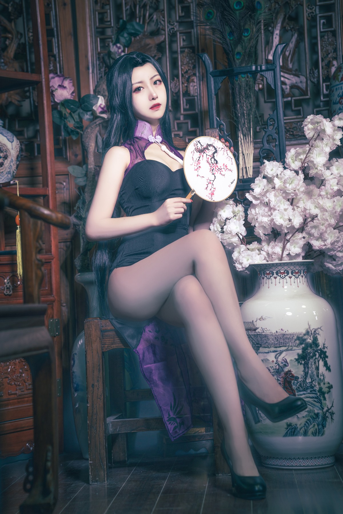 图片[2]-Shika小鹿鹿-万花旗袍-COS世界