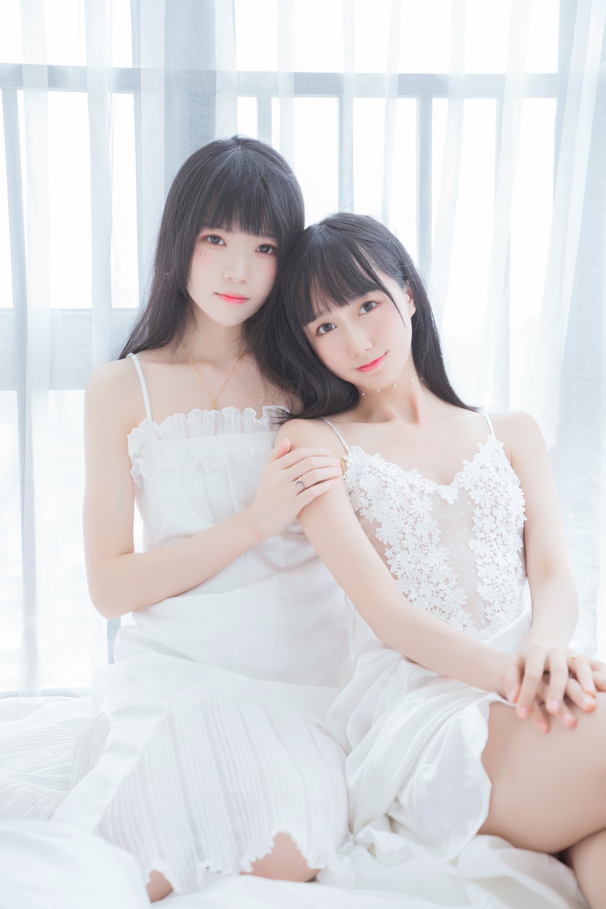 图片[3]-木绵绵OwO&桜桃喵-朝(白裙×白裙)-COS世界