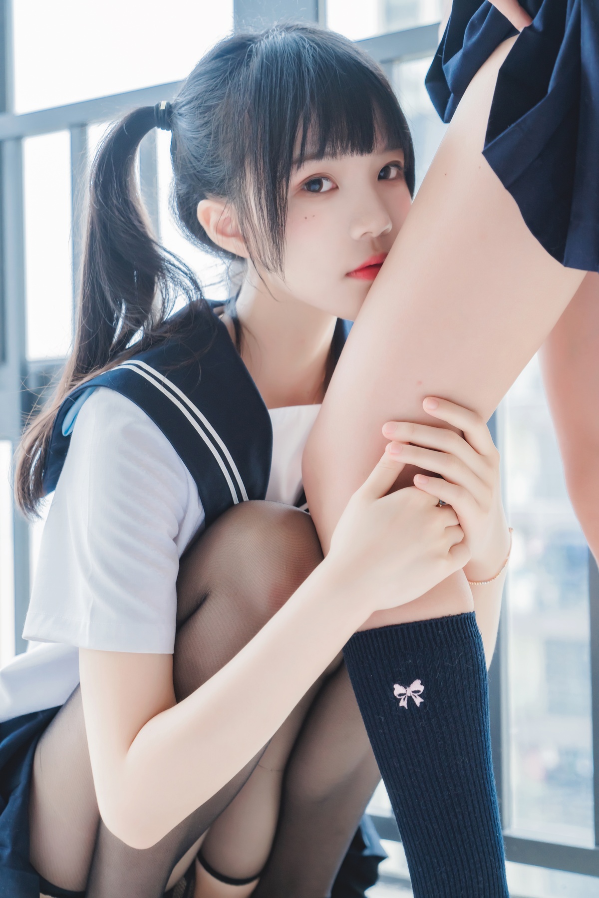 图片[4]-木绵绵OwO&桜桃喵-她(制服×制服)-COS世界
