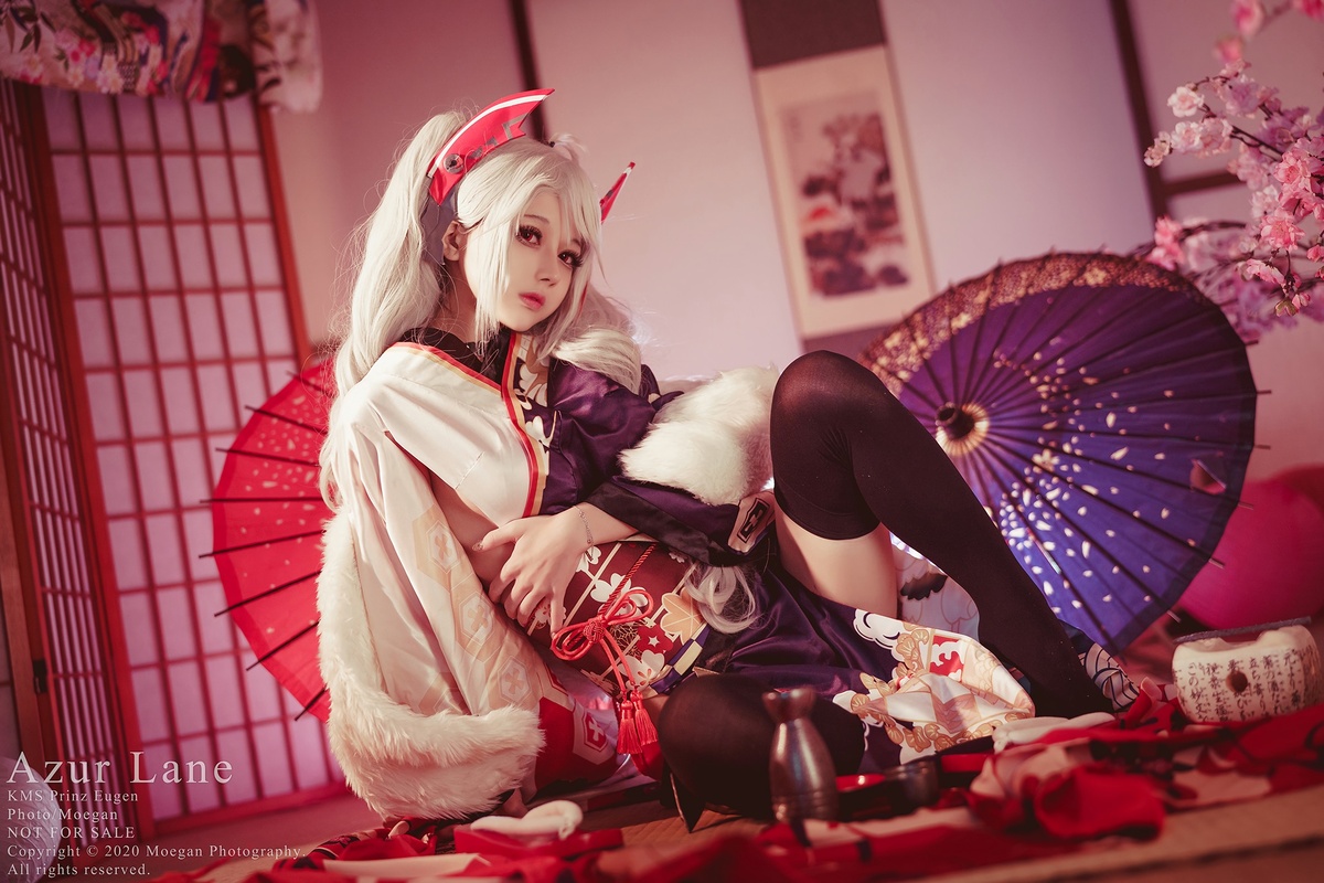 图片[2]-[沖田凜花Rinka]AzurLane-KMSPrinzEugen百花繚乱ver-COS世界