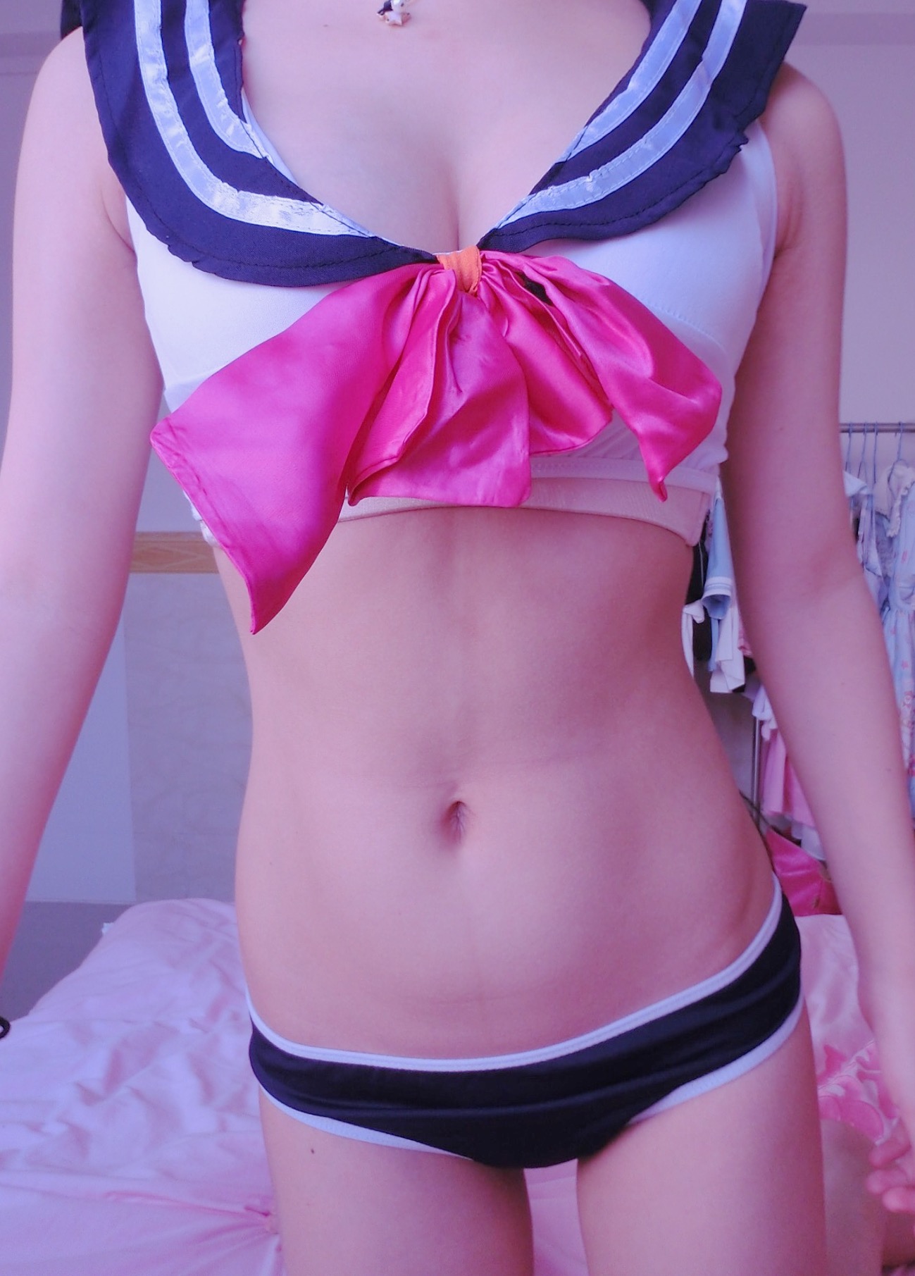 萌白酱-分体制服 jk泳装-COS世界