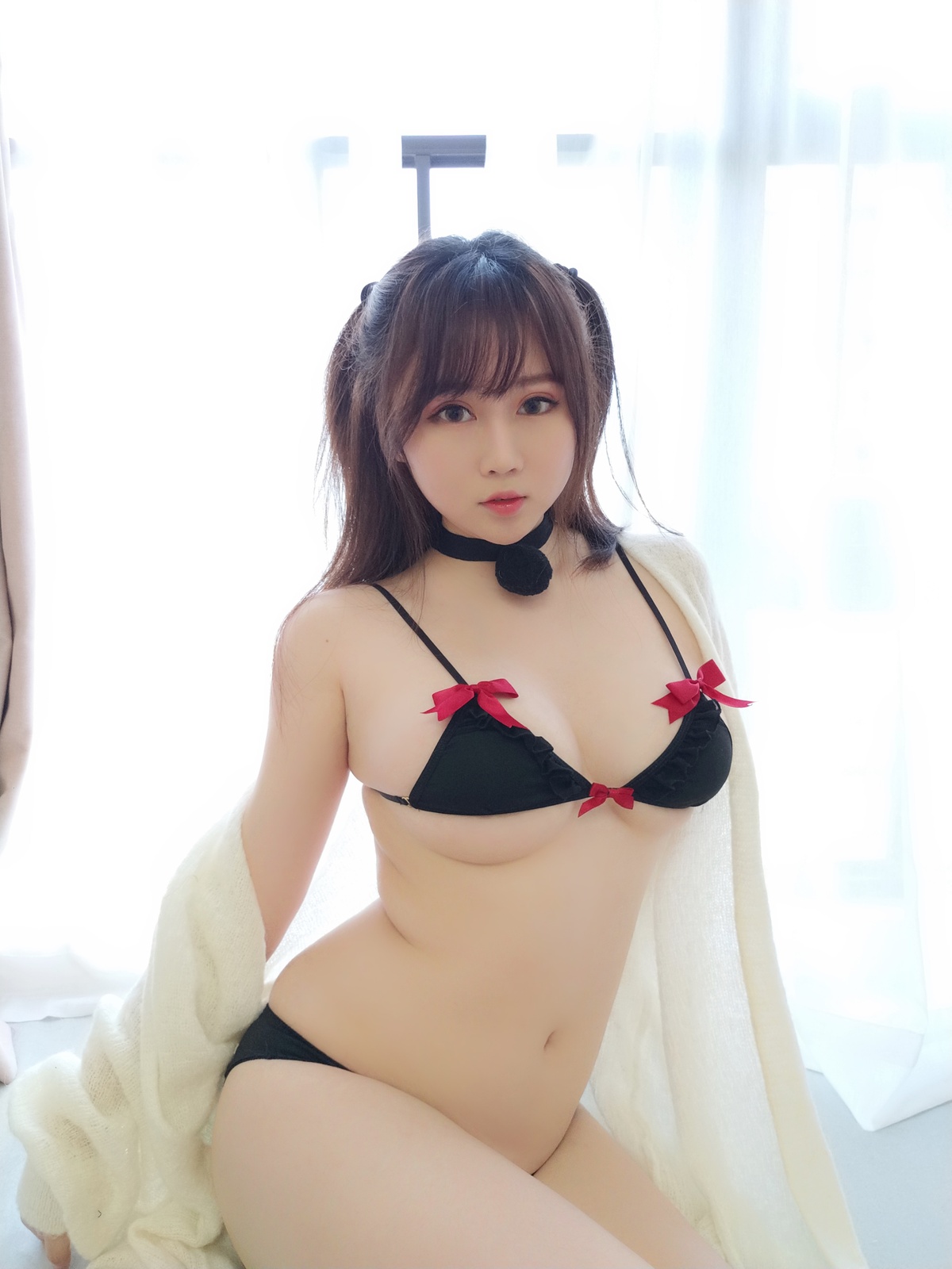 图片[3]-是依酱呀-黑色情趣内衣[28P-47MB]-COS世界