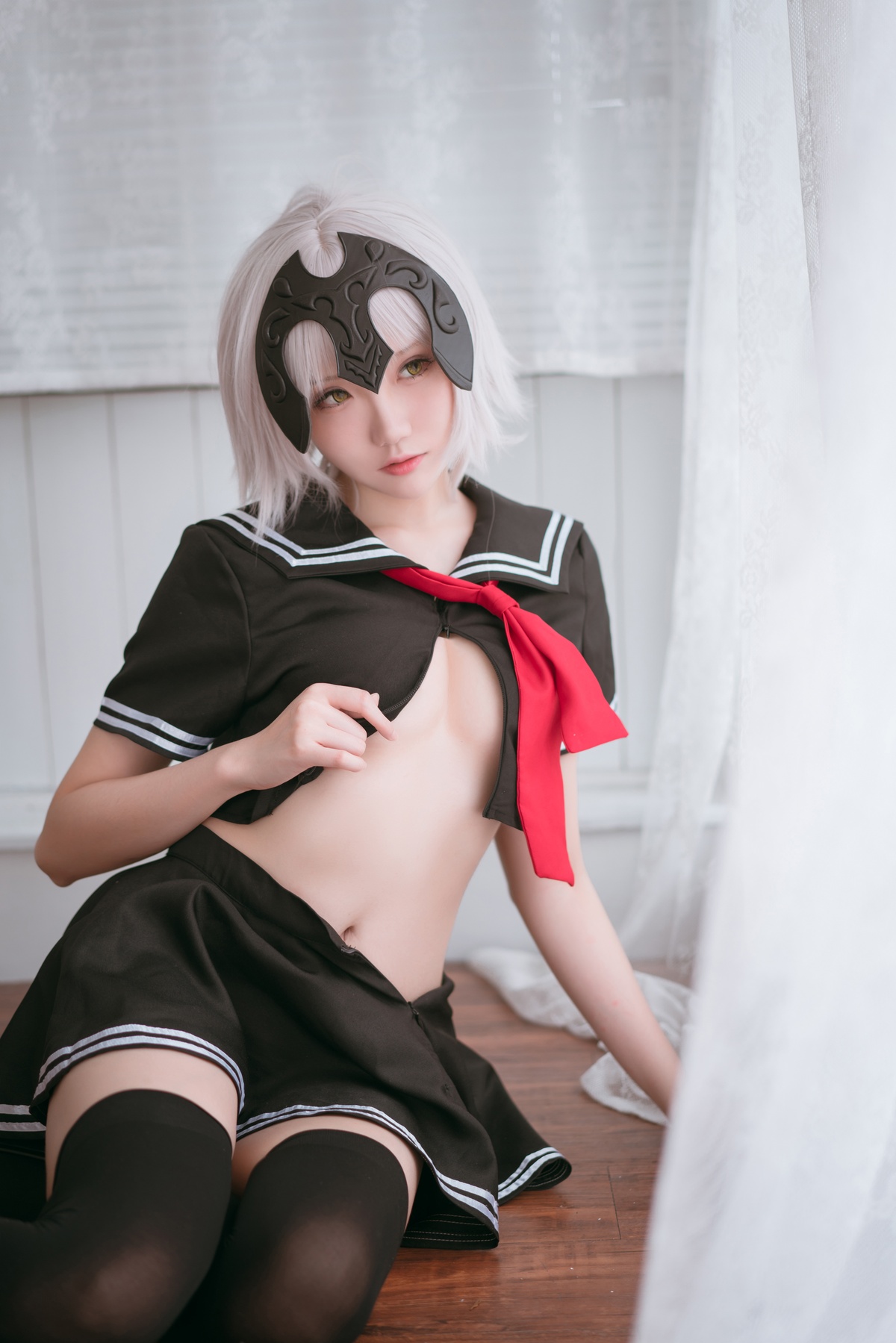 图片[2]-瓜希酱 – 黑贞德 校服-COS世界