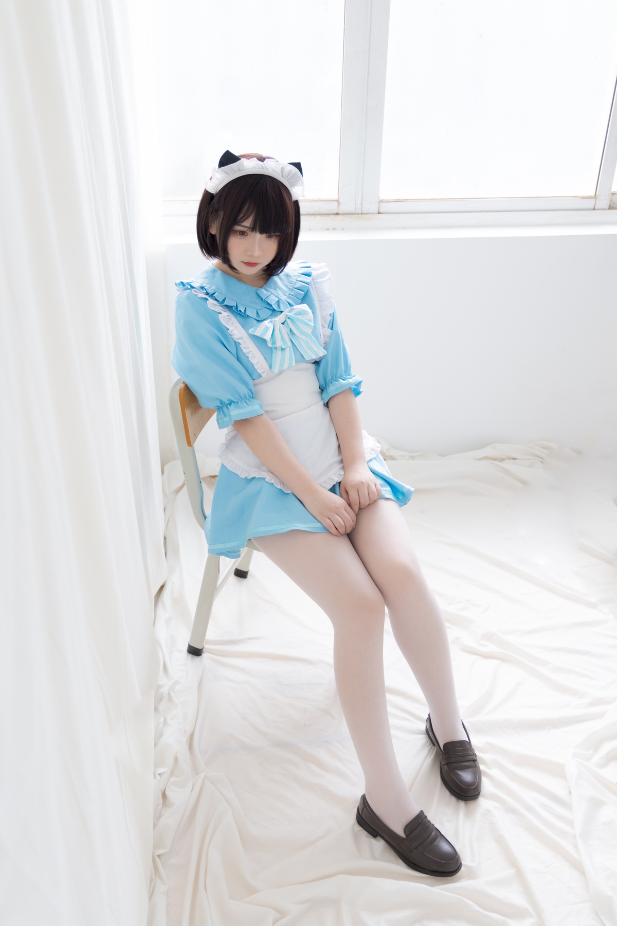 图片[2]-古川 NO.060 蓝色小猫女仆 [42P1V-295MB]-COS世界