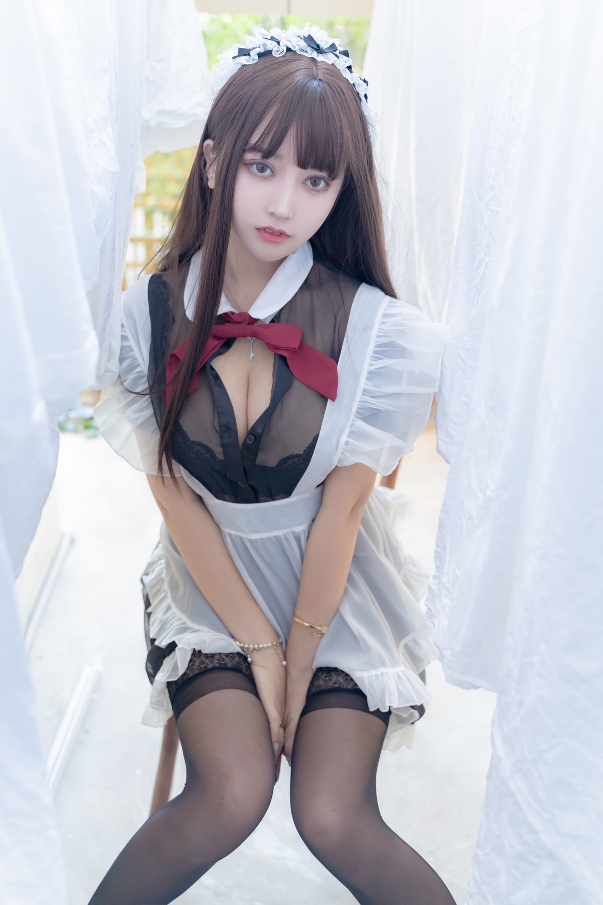 图片[3]-过期米线线喵-女仆透[49P 69.5M]-COS世界