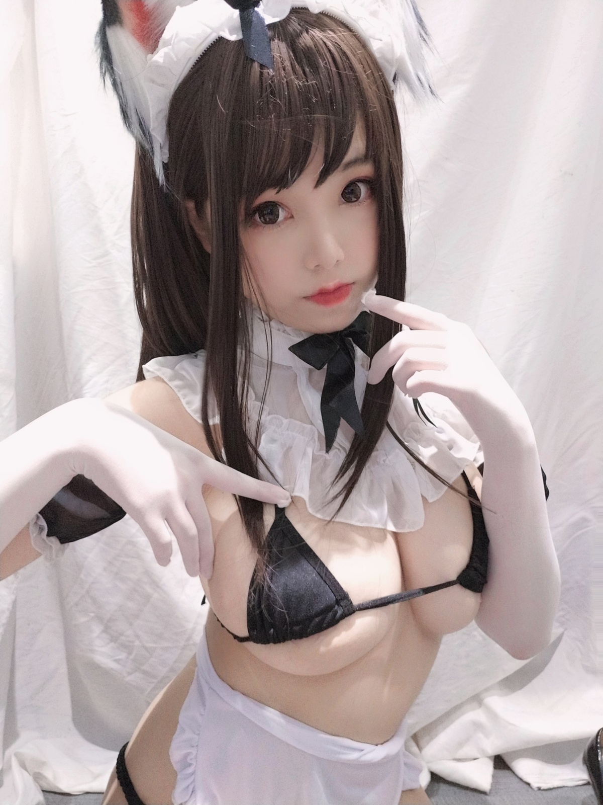 图片[4]-蜜汁猫裘-自拍 黑白女仆-COS世界