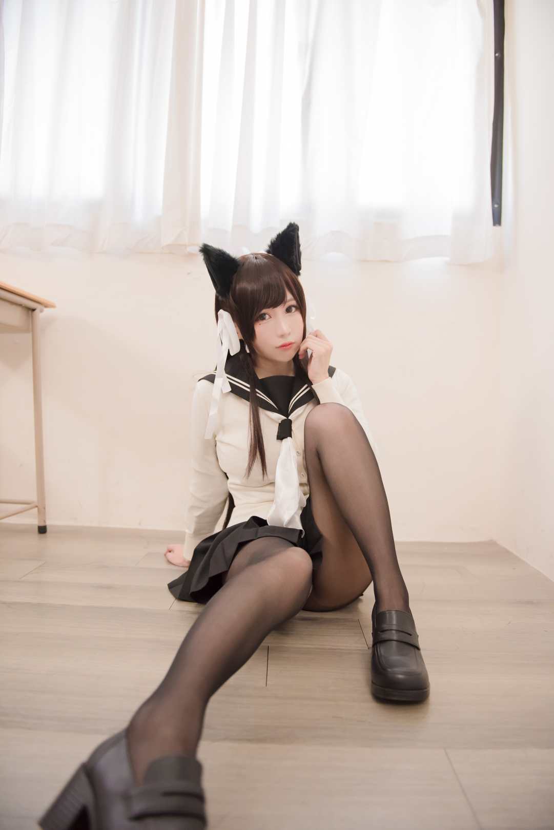 图片[2]-【cosplay】-白神泱-NO.001 JK兽耳 [10P-6MB].rar-COS世界