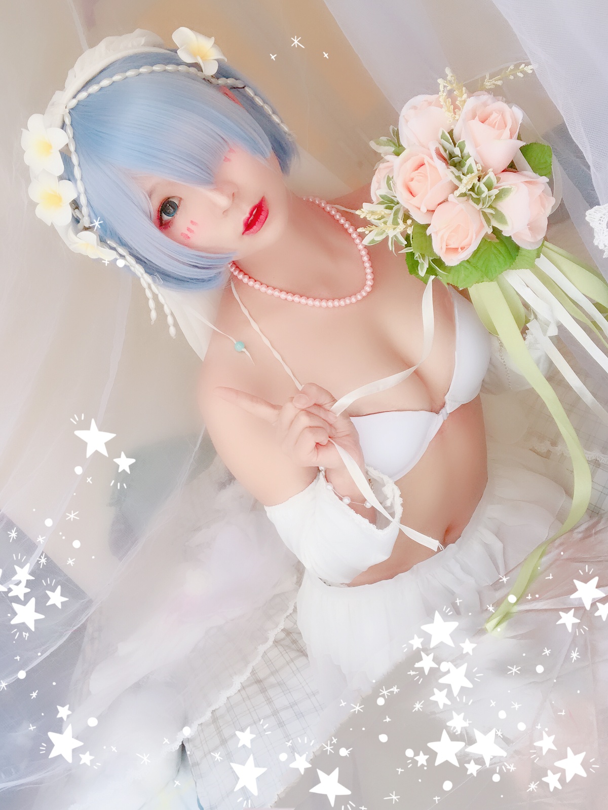 【微博红人】-北之北 VOL.08 蕾姆花嫁[10P-85MB]-COS世界