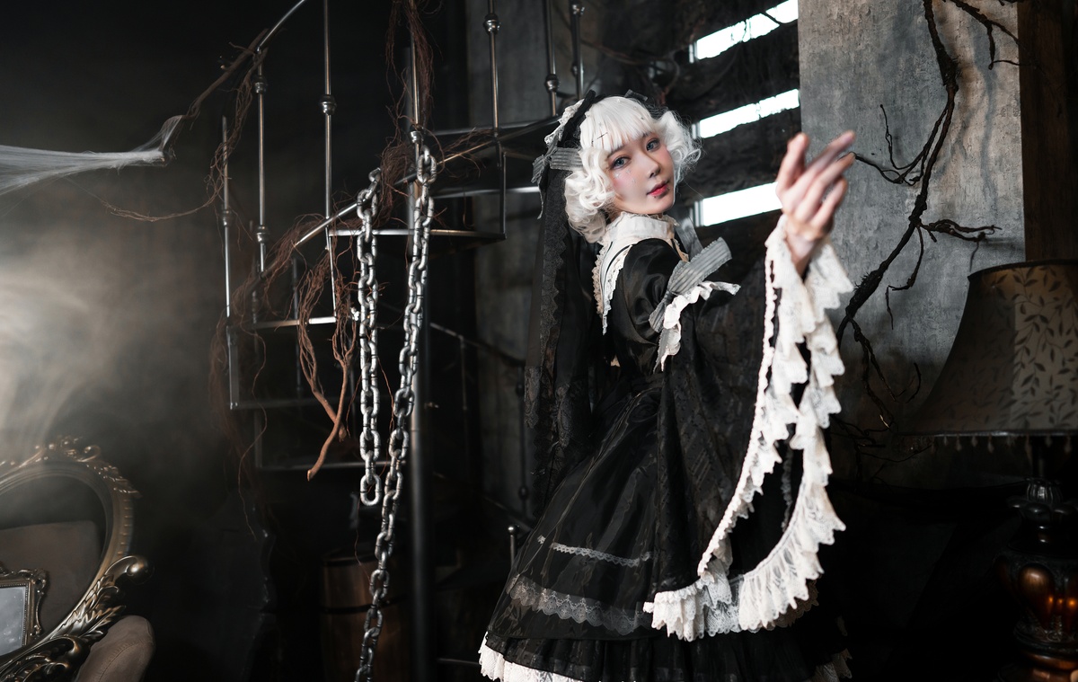 图片[4]-【cosplay】-阿包也是兔娘 NO.02小裙子 夜之钢琴曲-COS世界