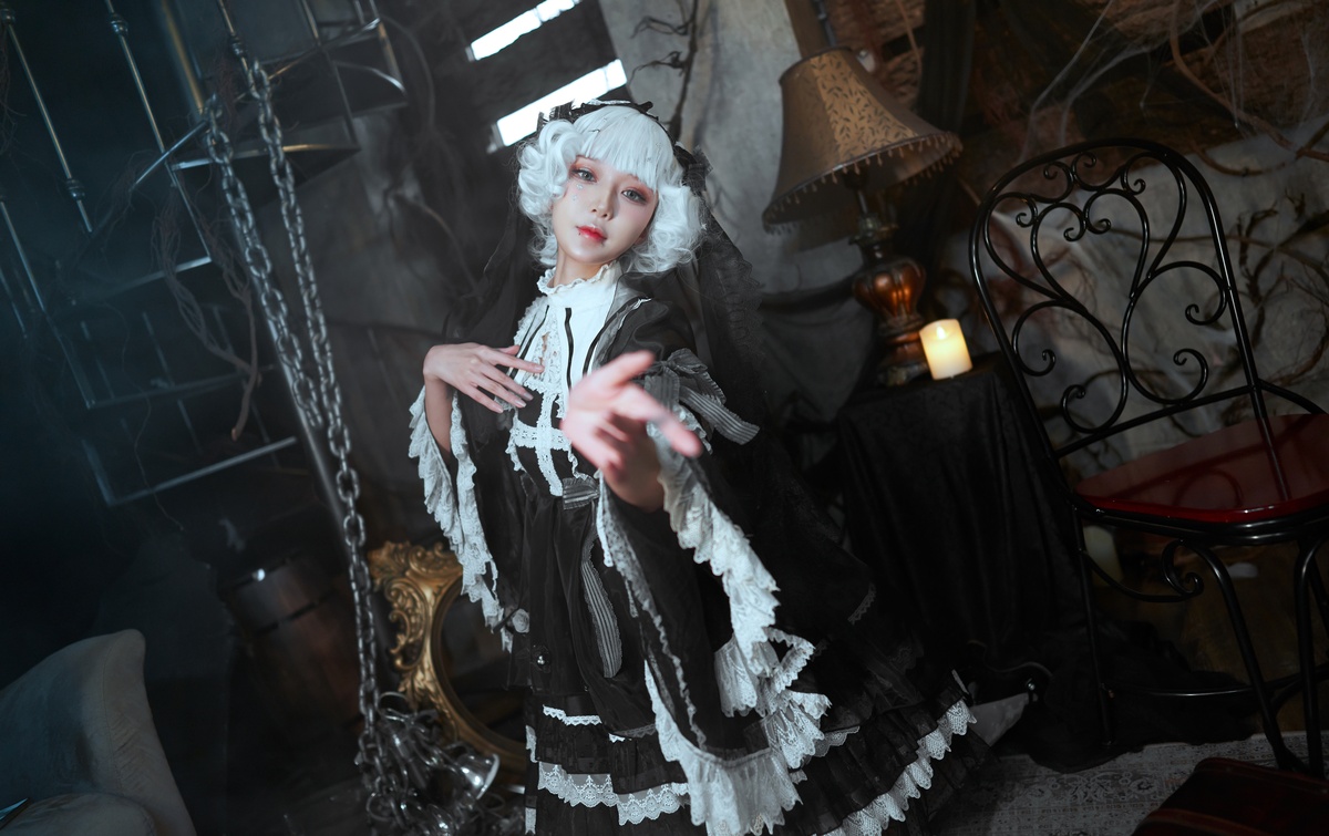 图片[5]-【cosplay】-阿包也是兔娘 NO.02小裙子 夜之钢琴曲-COS世界