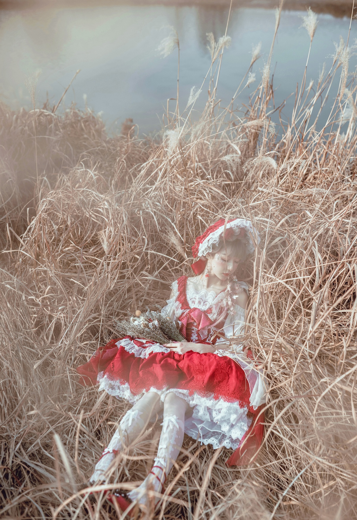 图片[2]-【cosplay】-阿包也是兔娘 NO.05 lolita红裙-COS世界