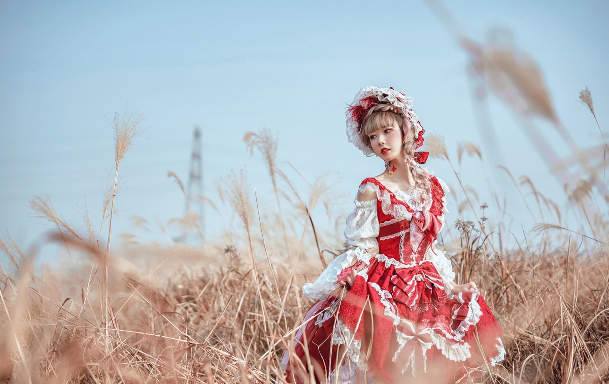 图片[3]-【cosplay】-阿包也是兔娘 NO.05 lolita红裙-COS世界