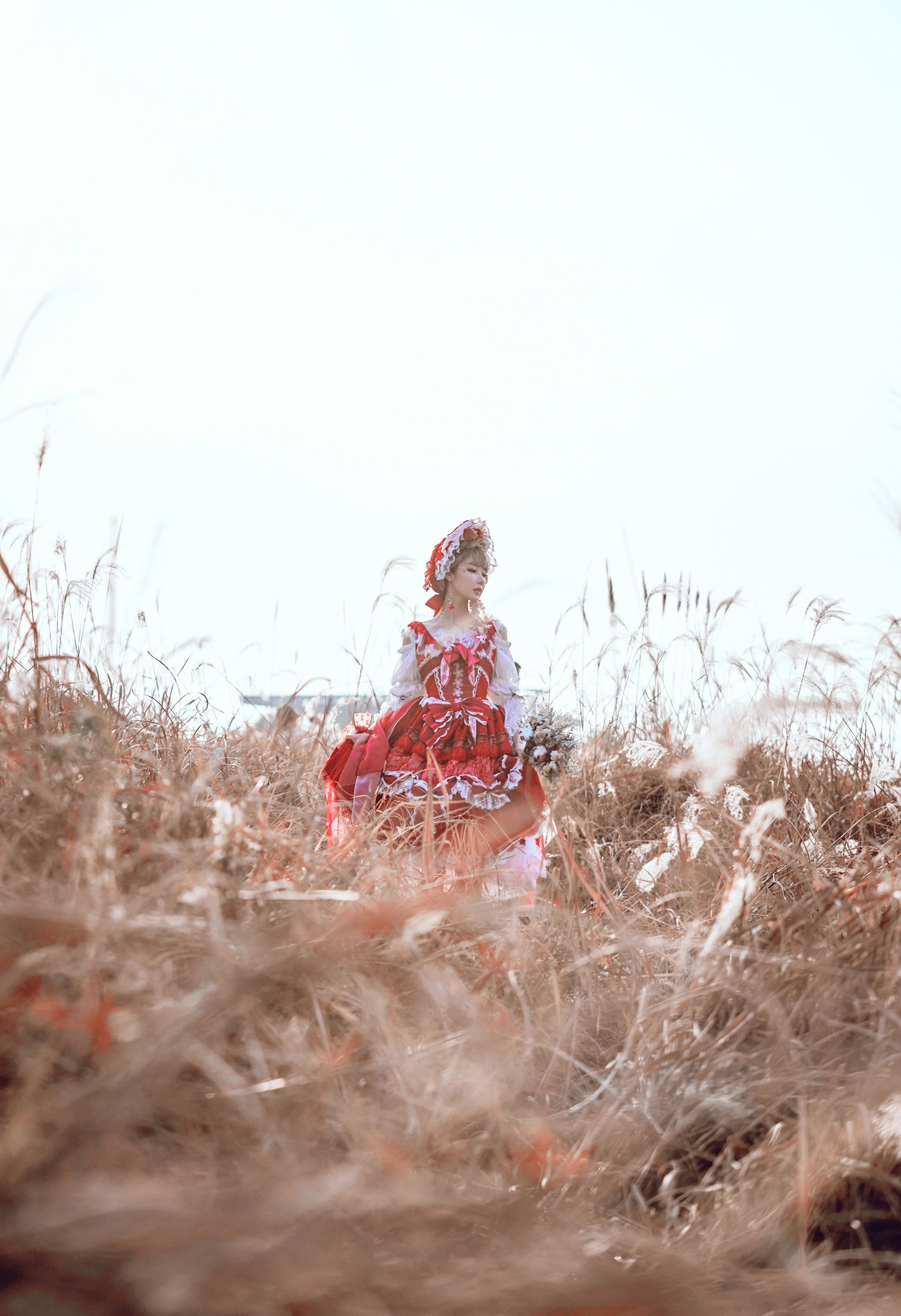 图片[5]-【cosplay】-阿包也是兔娘 NO.05 lolita红裙-COS世界