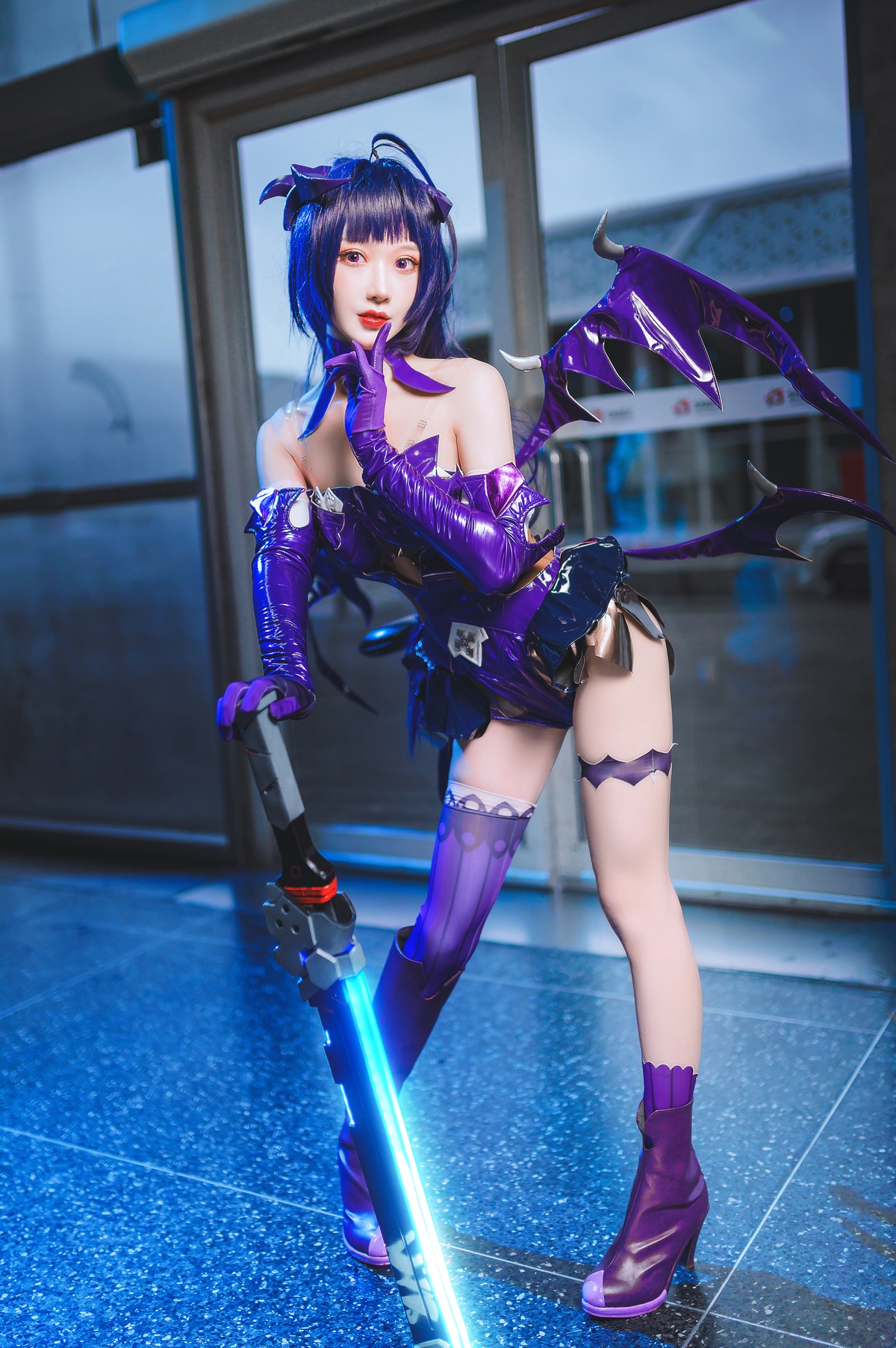 图片[3]-【cosplay】-阿包也是兔娘 NO.06 魅魔芽衣恶魔-COS世界