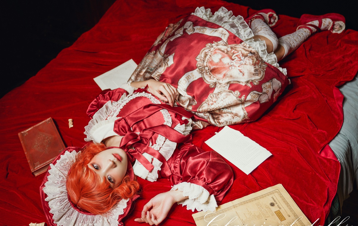 图片[5]-【cosplay】-阿包也是兔娘 NO.12 lolita红裙-COS世界