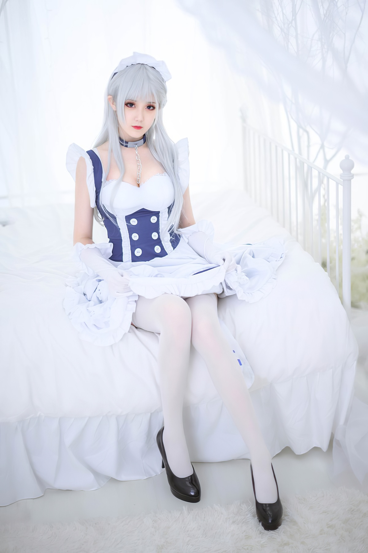 【cosplay】秋楚楚 贝尔法斯特女仆 [9P-32MB]-COS世界