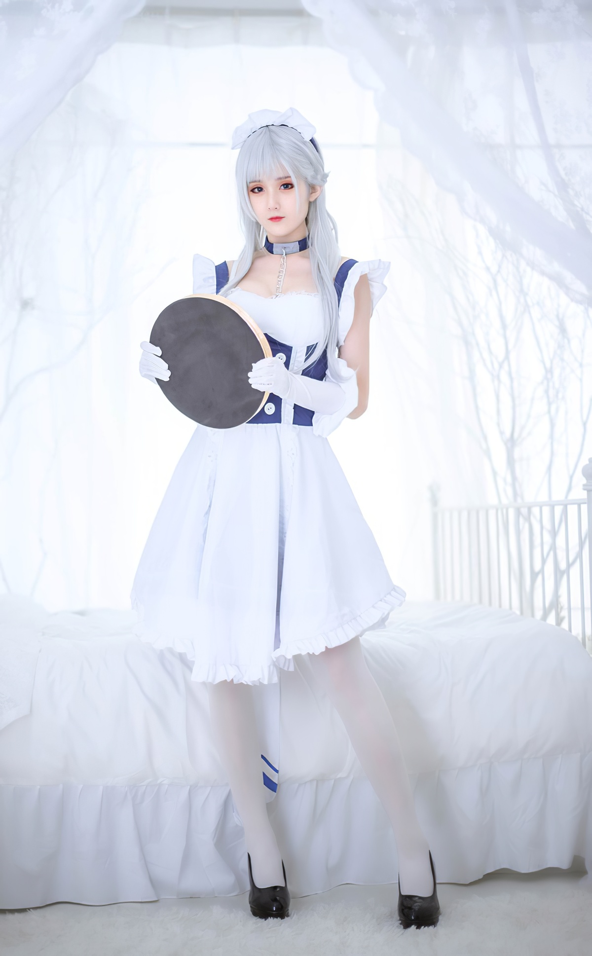 图片[2]-【cosplay】秋楚楚 贝尔法斯特女仆 [9P-32MB]-COS世界