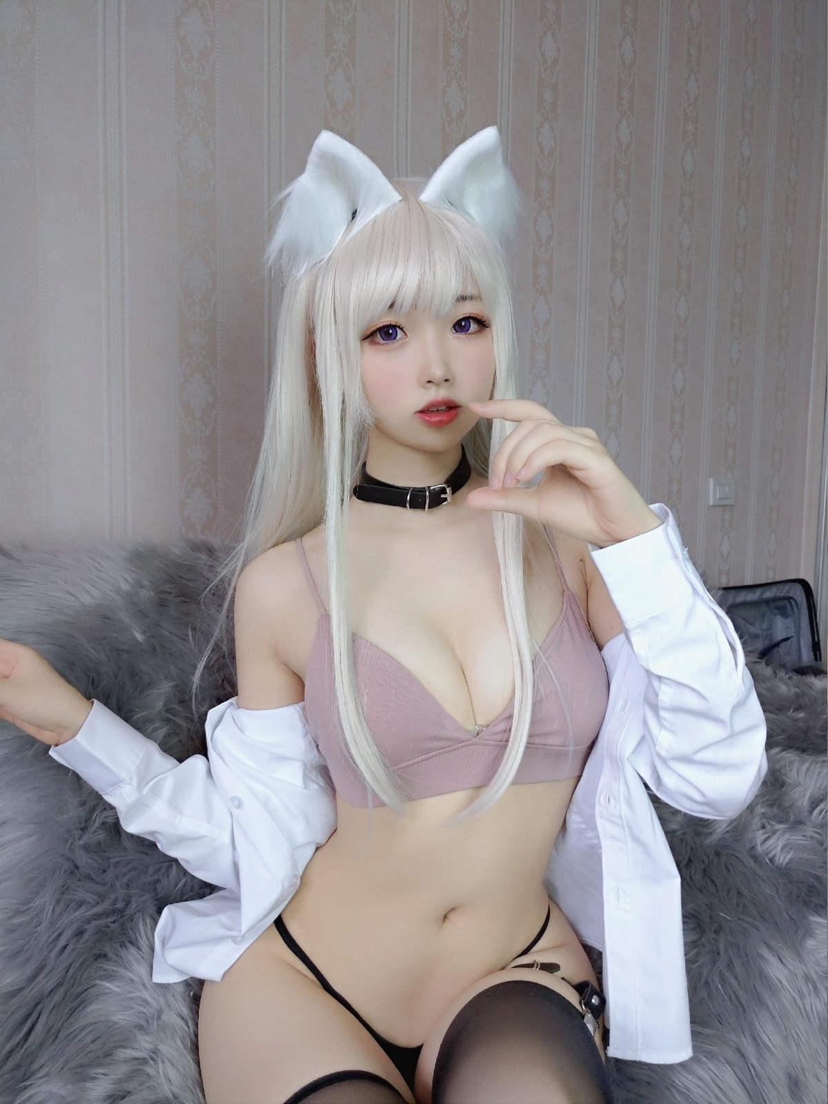 图片[4]-【cosplay】雪琪SAMA–猫耳内衣-COS世界