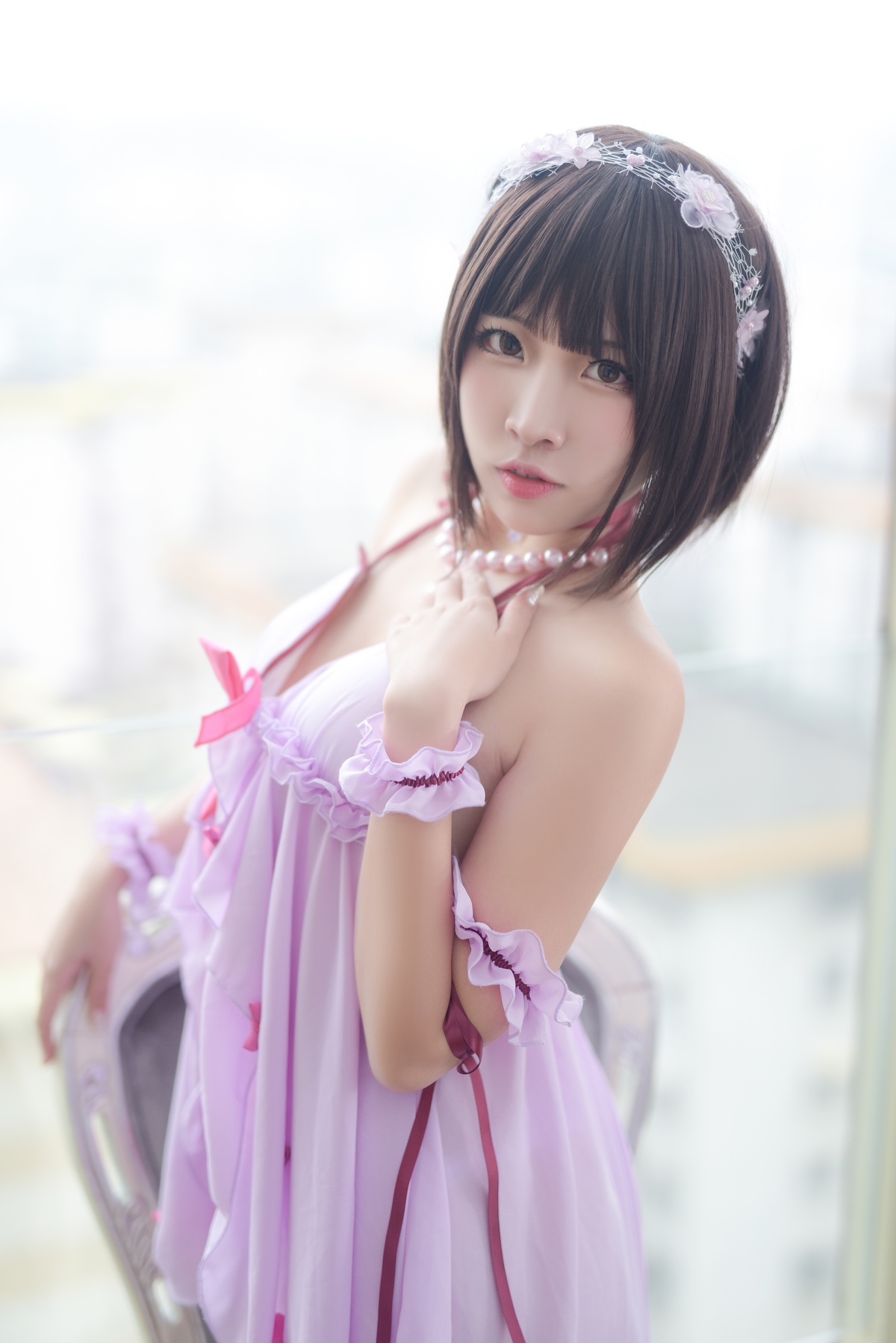 图片[4]-【cosplay】-【二佐Nisa】-加藤惠 睡衣-COS世界