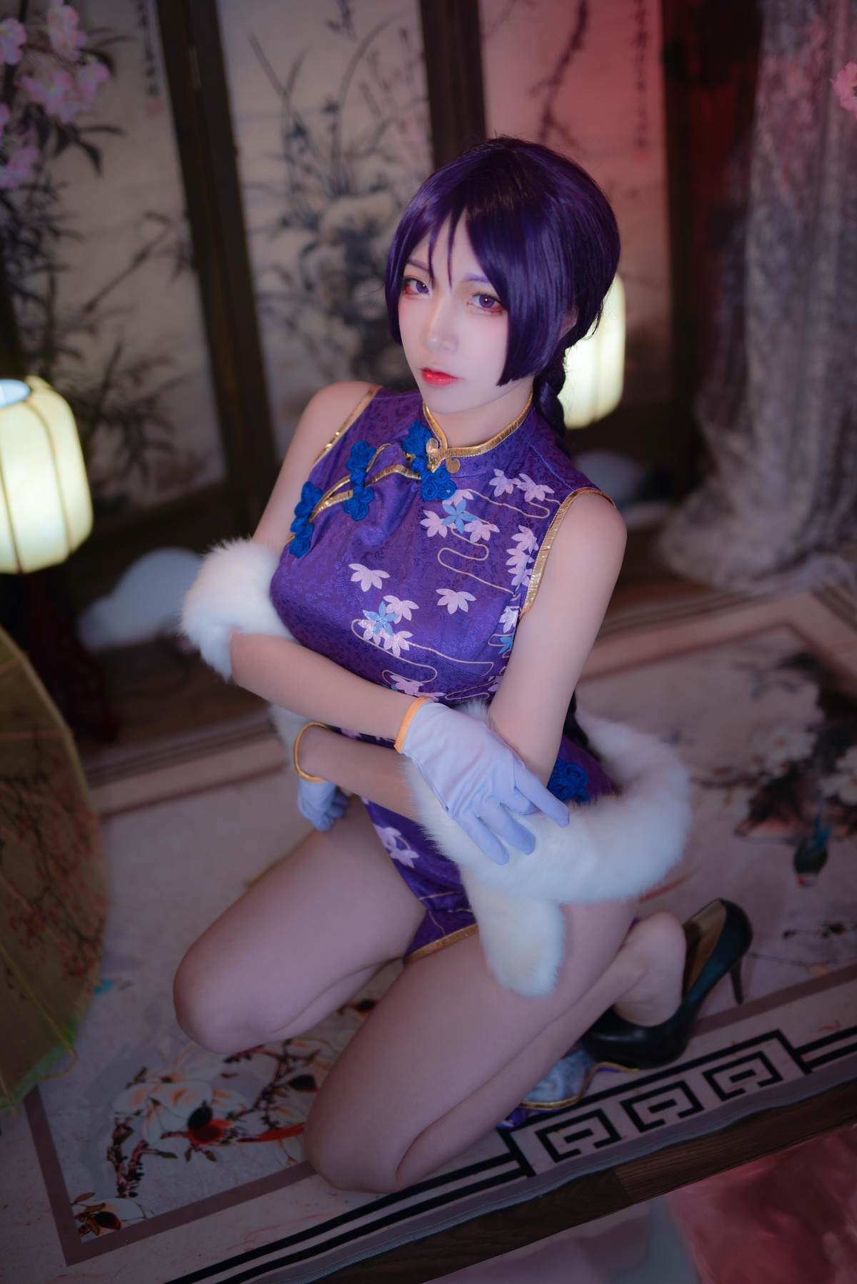 【cosplay】-【二佐Nisa】-奶光旗袍-COS世界