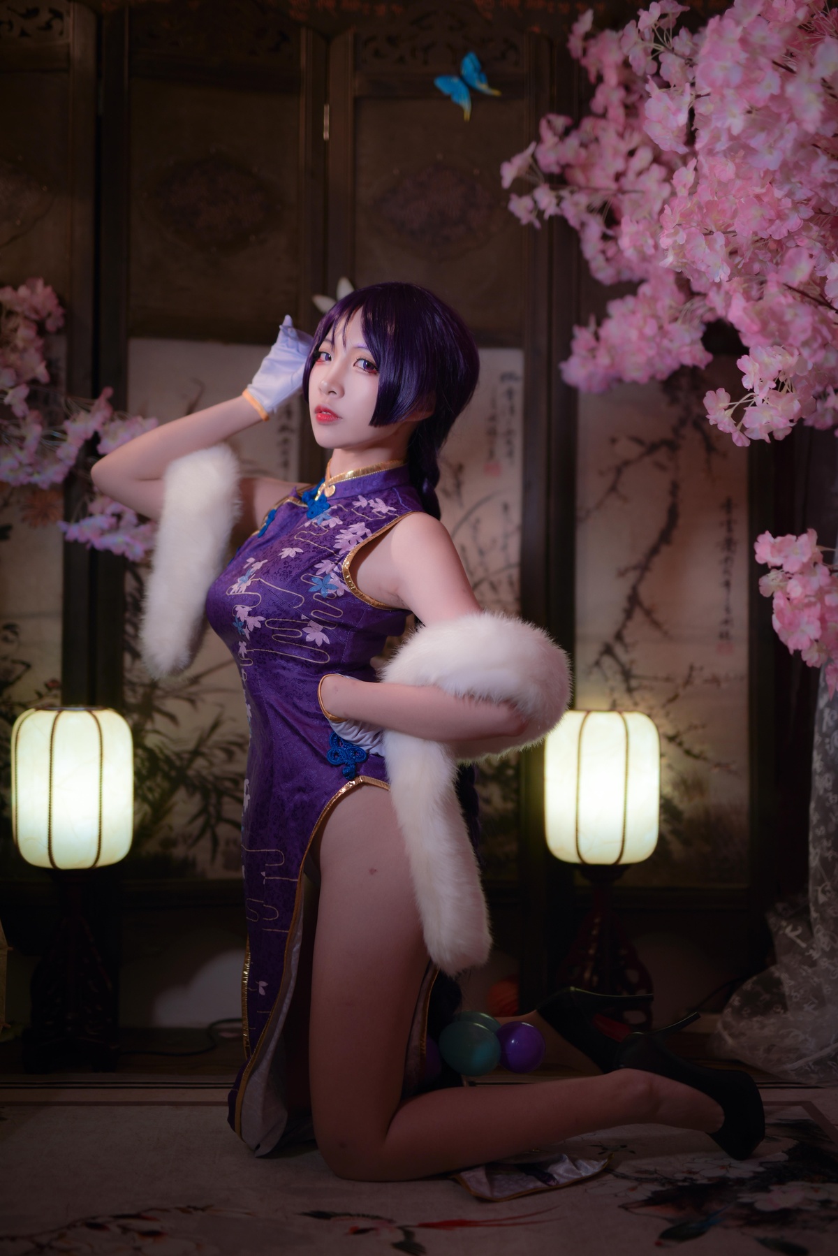 图片[2]-【cosplay】-【二佐Nisa】-奶光旗袍-COS世界