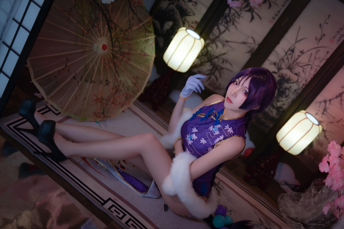 图片[3]-【cosplay】-【二佐Nisa】-奶光旗袍-COS世界