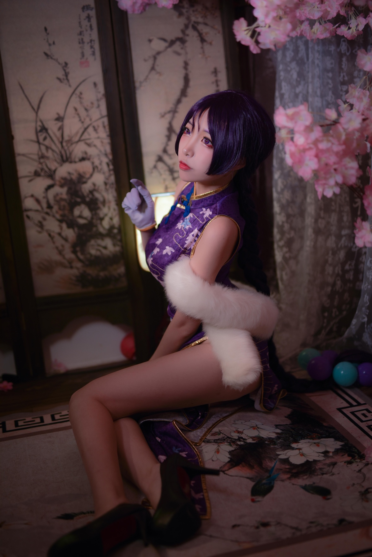 图片[4]-【cosplay】-【二佐Nisa】-奶光旗袍-COS世界
