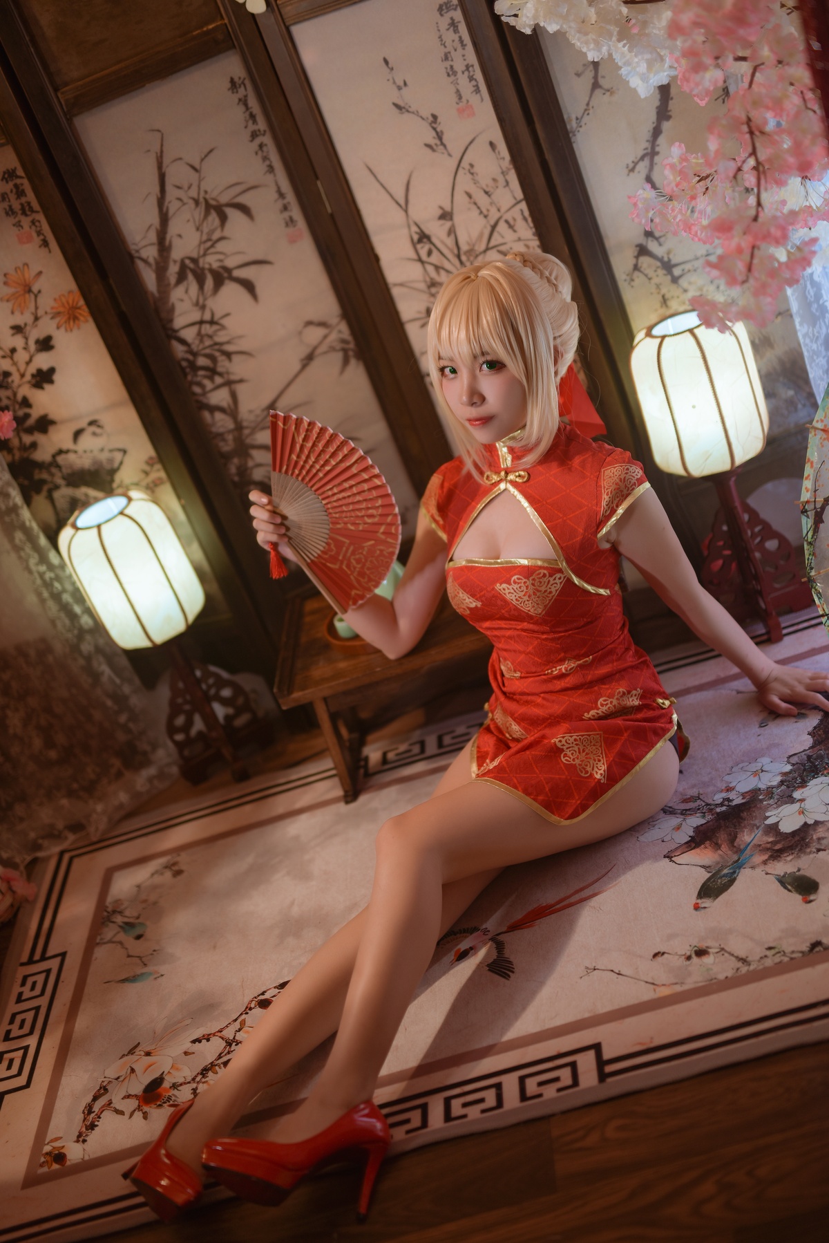 图片[3]-【cosplay】-【二佐Nisa】-尼禄旗袍-COS世界