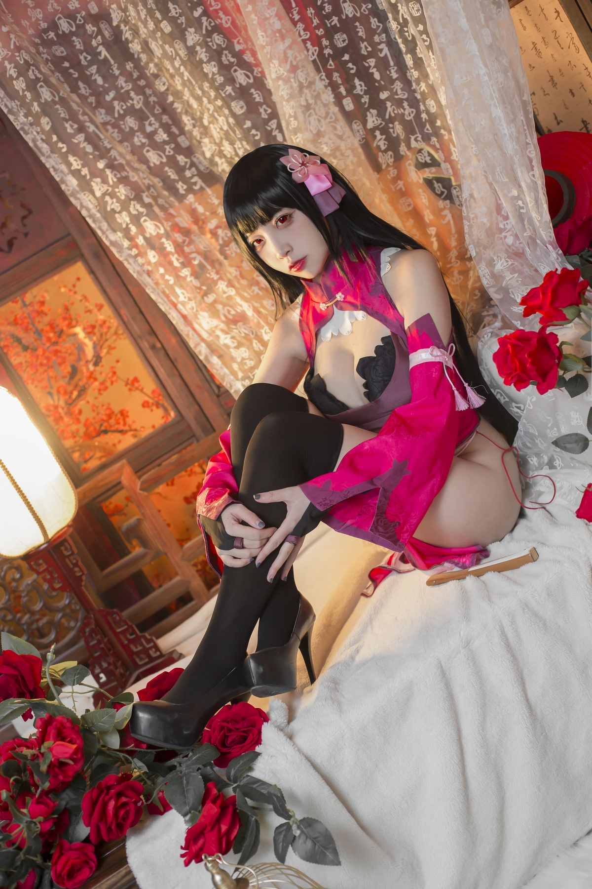 图片[2]-【cosplay】-【二佐Nisa】-梦子旗袍-COS世界