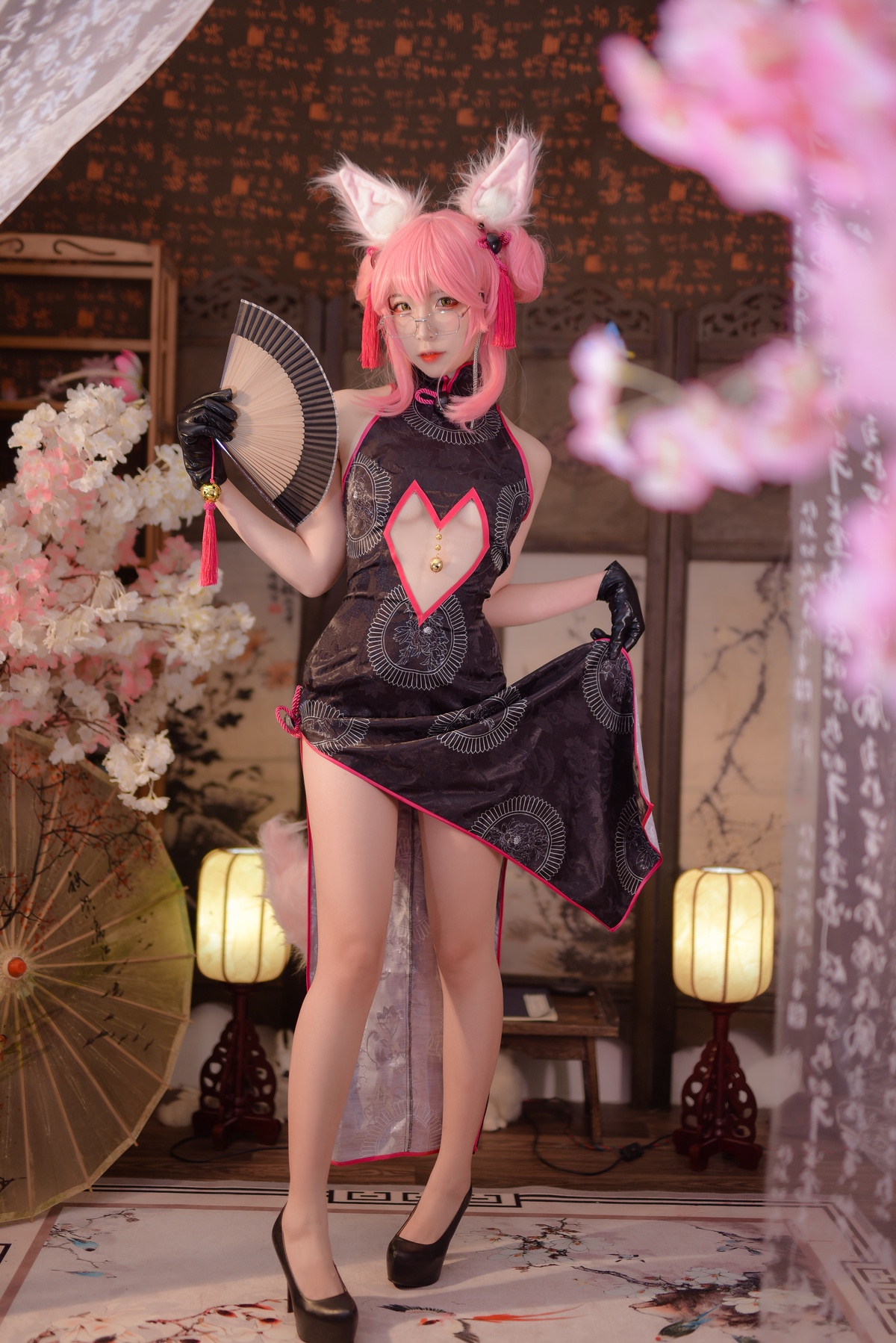 图片[3]-【cosplay】-【二佐Nisa】-玉藻前 旗袍-COS世界