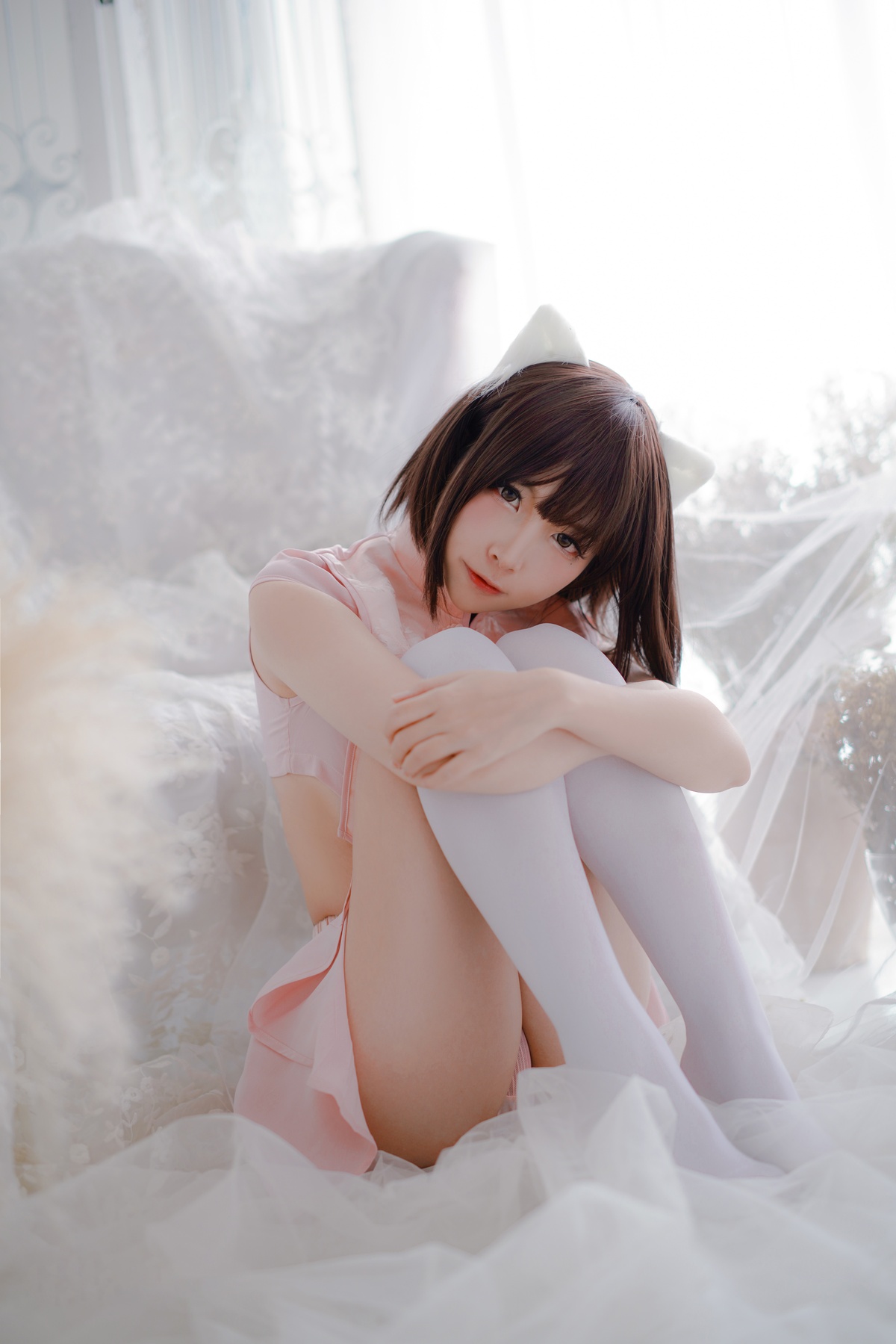 图片[2]-【cosplay】-【二佐Nisa】-粉旗袍-COS世界