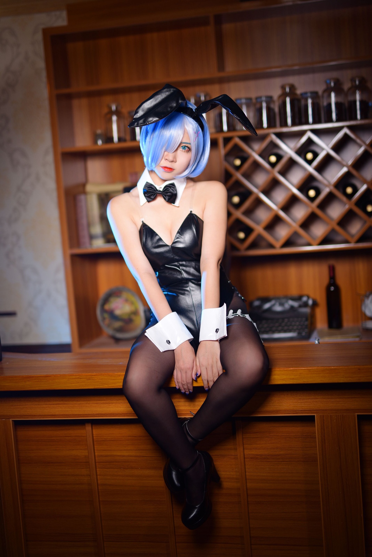 图片[5]-【cosplay】-【二佐Nisa】-雷姆 兔女郎-COS世界