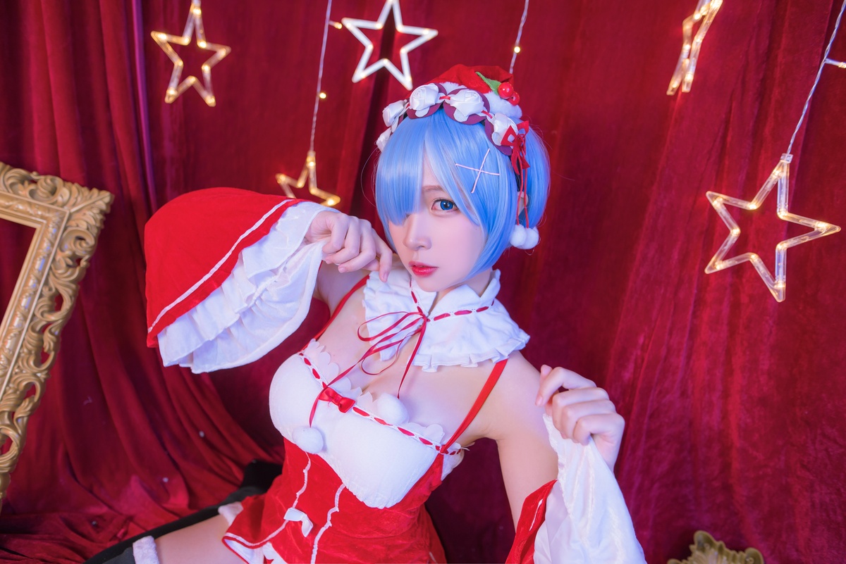 【cosplay】-【二佐Nisa】-雷姆 圣诞-COS世界