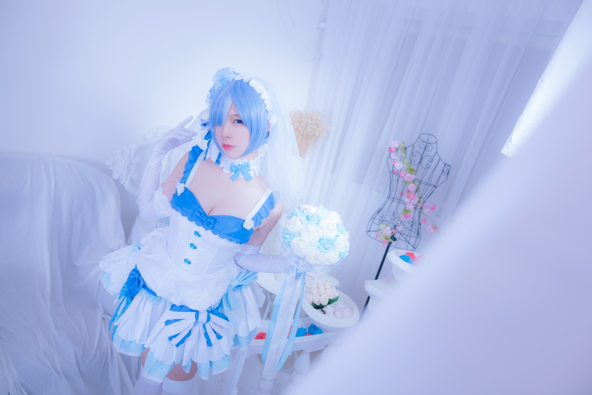 图片[3]-【cosplay】-【二佐Nisa】-雷姆 花嫁-COS世界