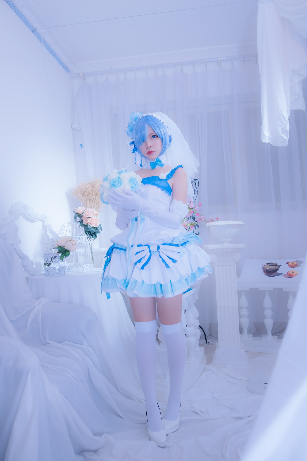 图片[4]-【cosplay】-【二佐Nisa】-雷姆 花嫁-COS世界