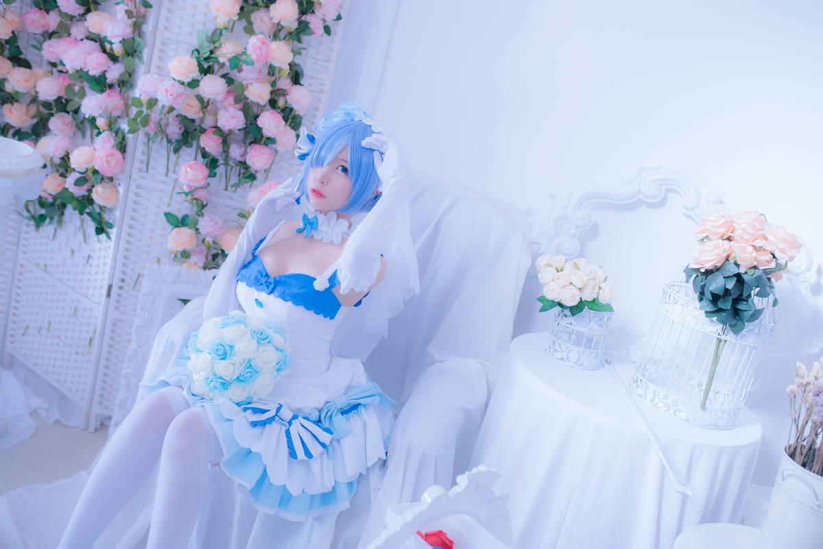 图片[5]-【cosplay】-【二佐Nisa】-雷姆 花嫁-COS世界