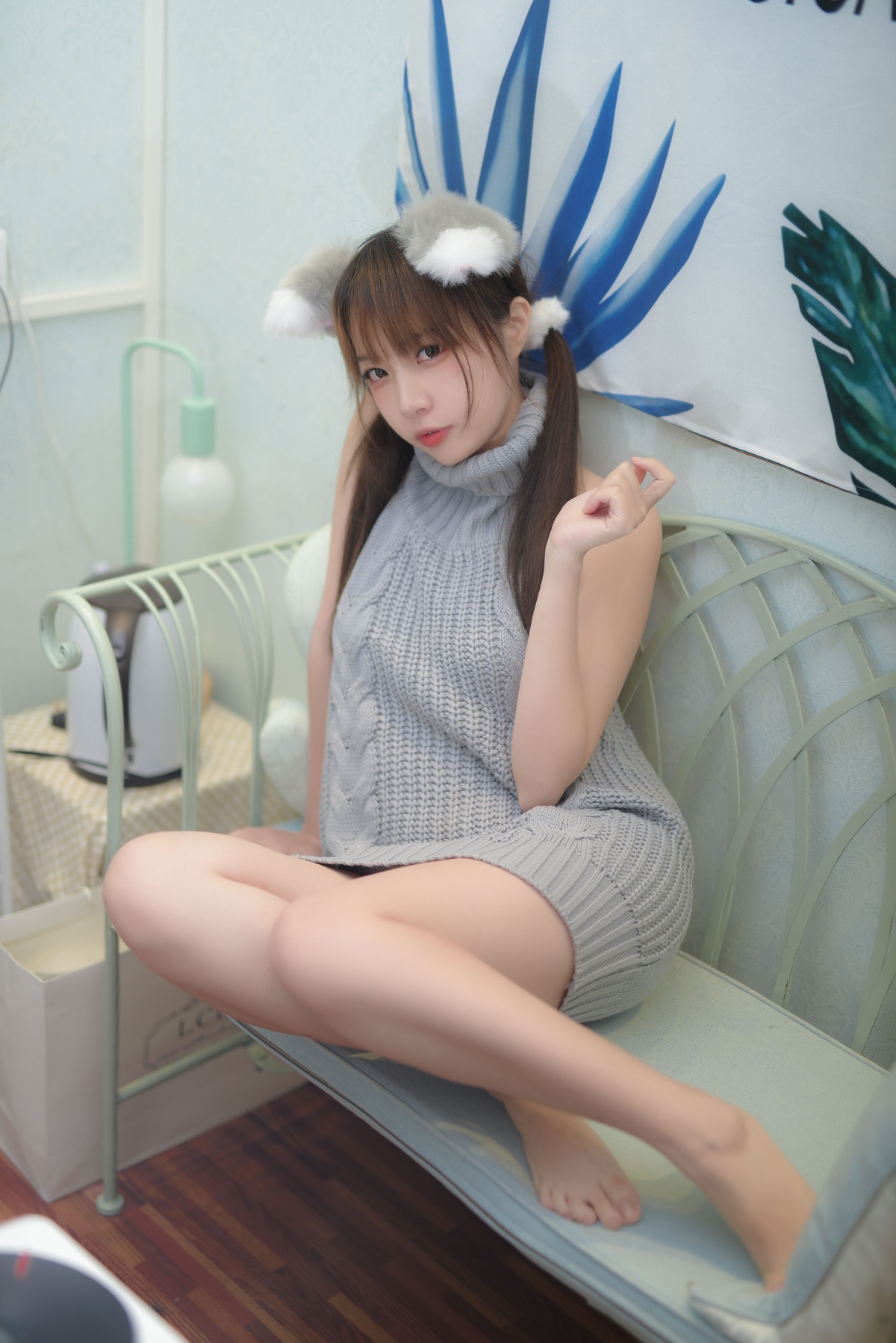 图片[3]-【cosplay】-【二佐Nisa】-露背毛衣-COS世界