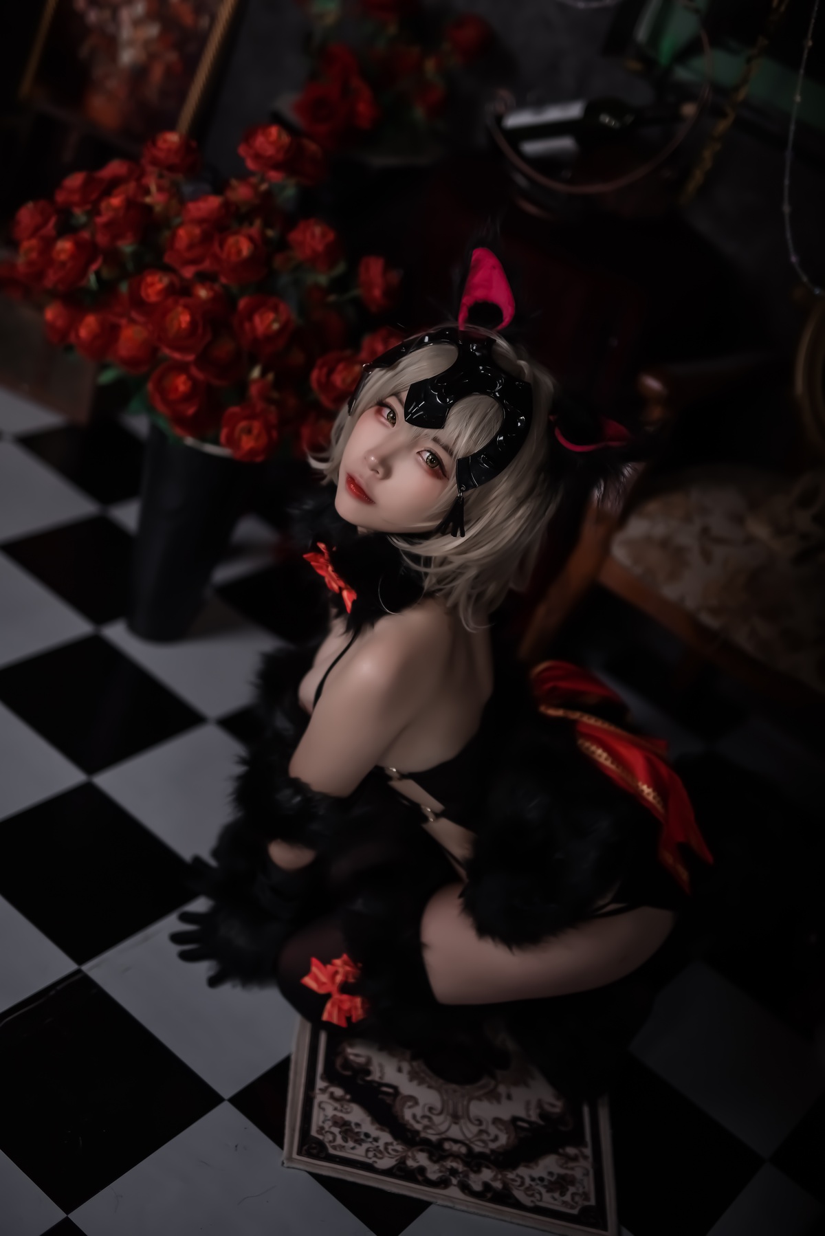 【cosplay】-【二佐Nisa】-黑贞 万圣节-COS世界