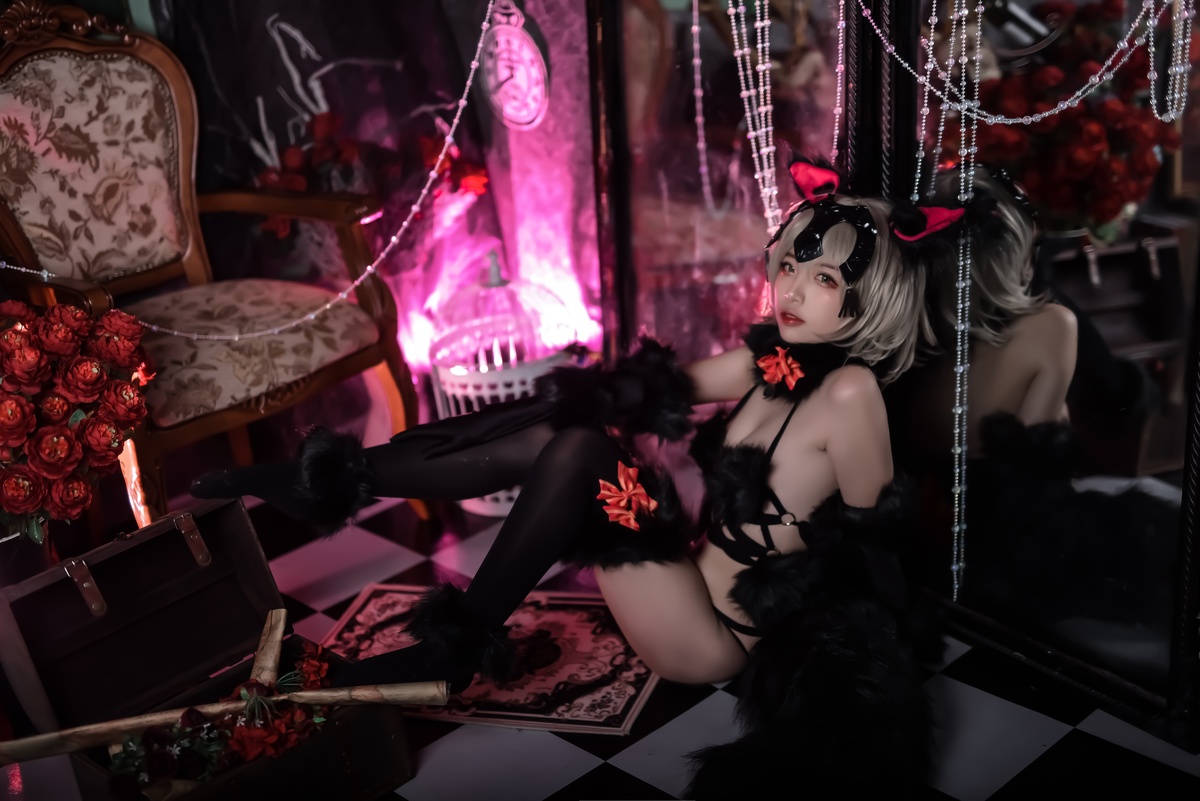 图片[3]-【cosplay】-【二佐Nisa】-黑贞 万圣节-COS世界