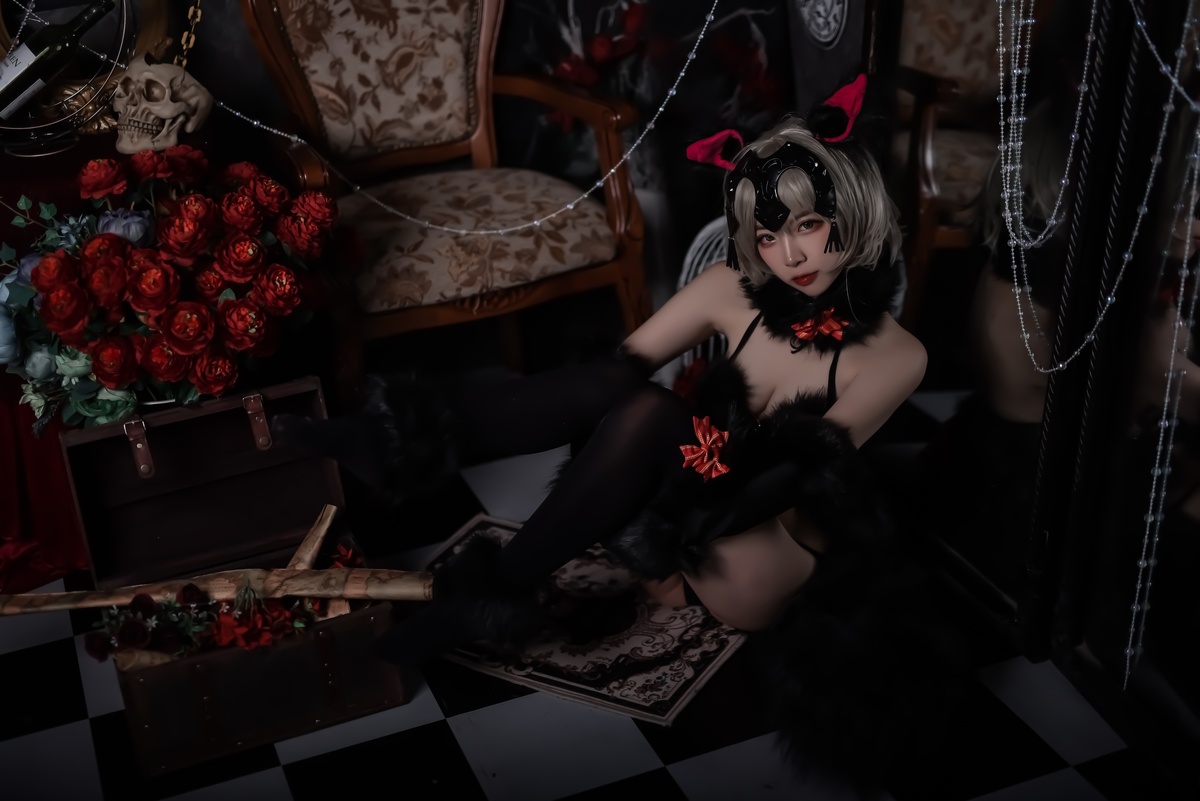 图片[4]-【cosplay】-【二佐Nisa】-黑贞 万圣节-COS世界