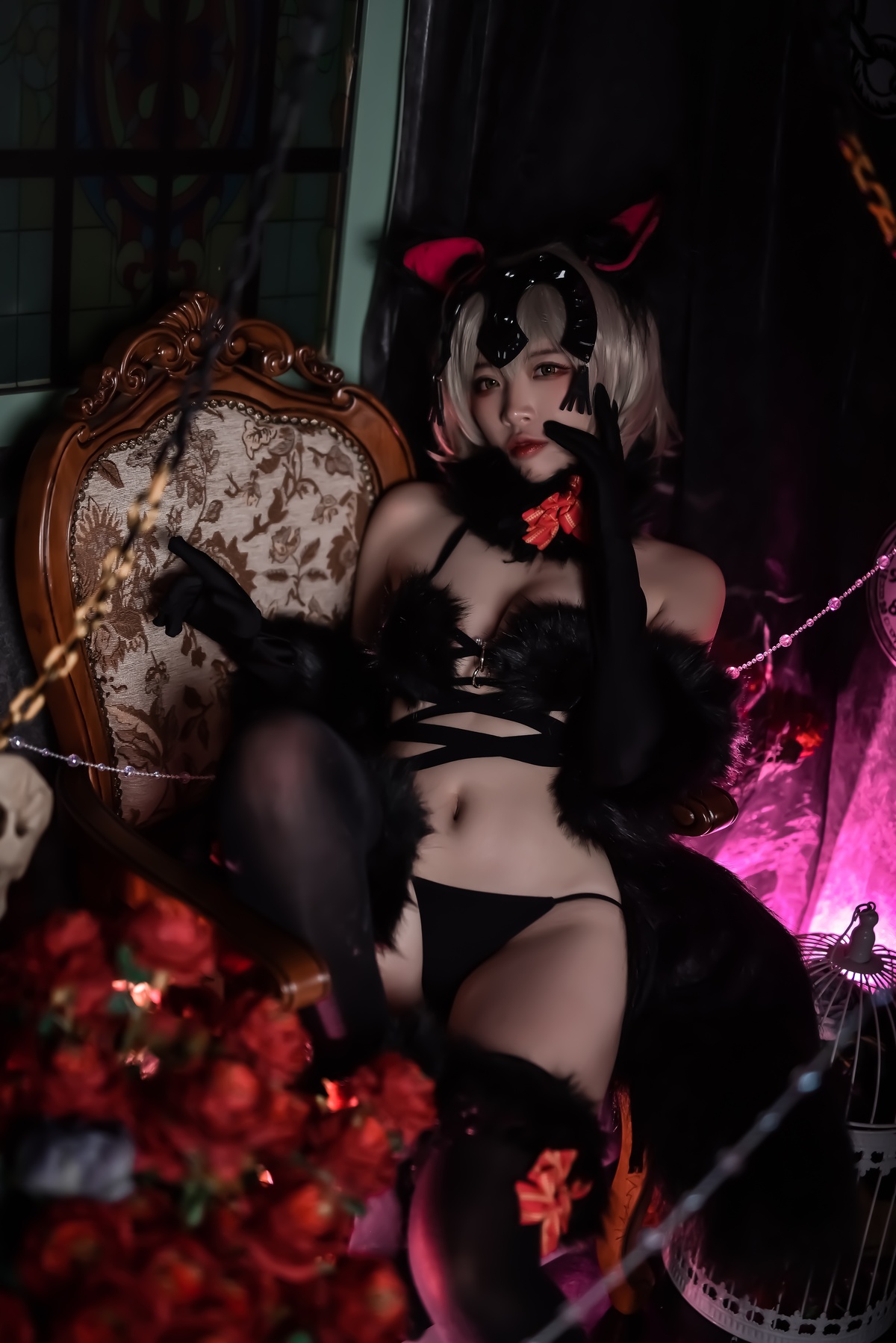 图片[5]-【cosplay】-【二佐Nisa】-黑贞 万圣节-COS世界