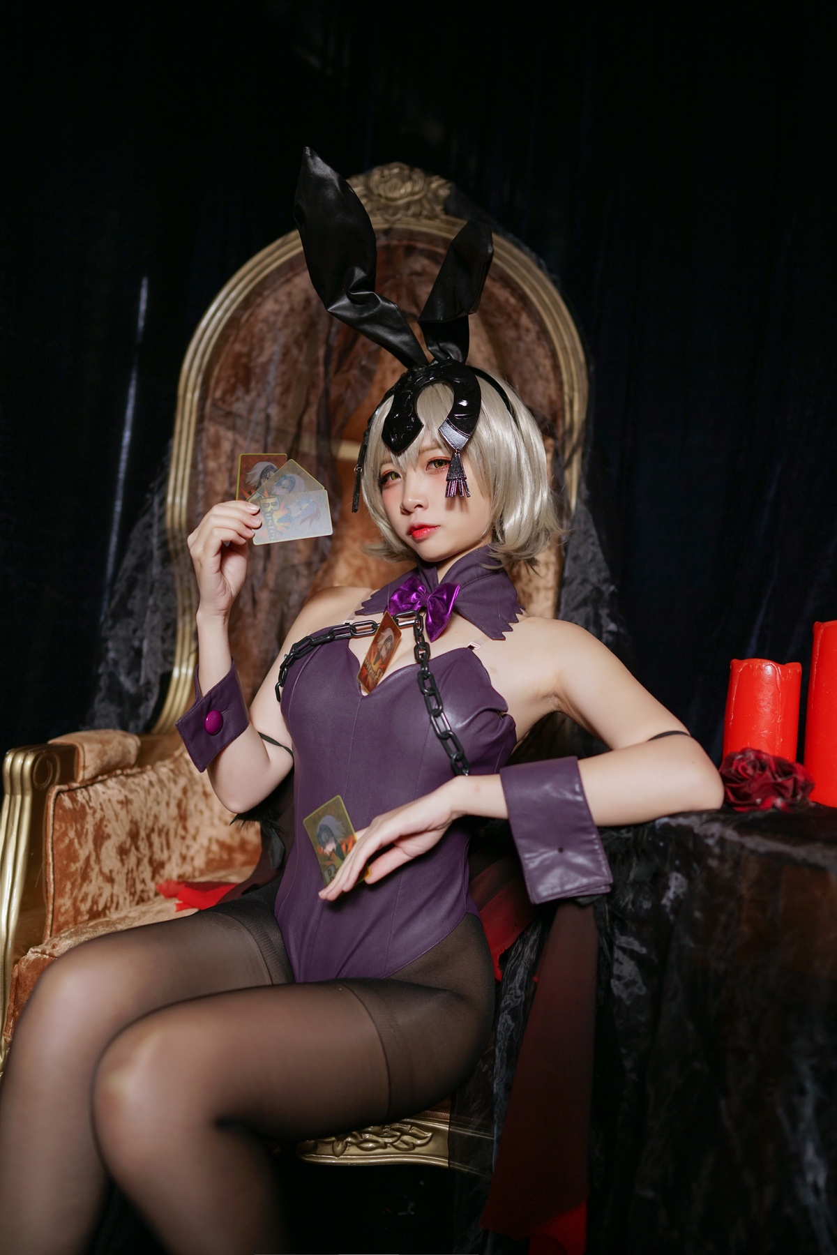 图片[5]-【cosplay】-【二佐Nisa】-黑贞 兔女郎-COS世界