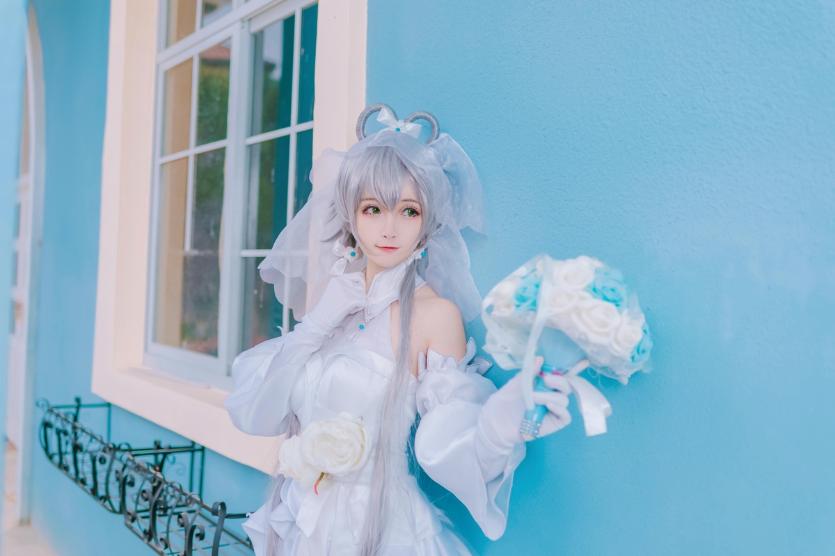 图片[2]-yui金鱼 -NO.09 洛天依婚纱-COS世界