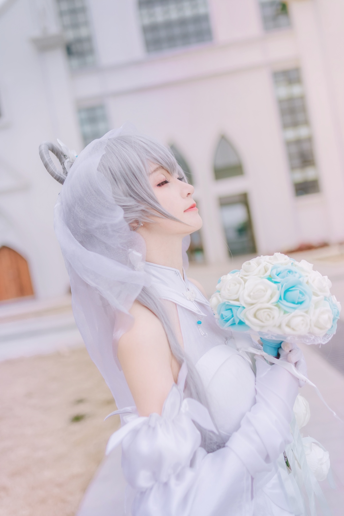 图片[3]-yui金鱼 -NO.09 洛天依婚纱-COS世界