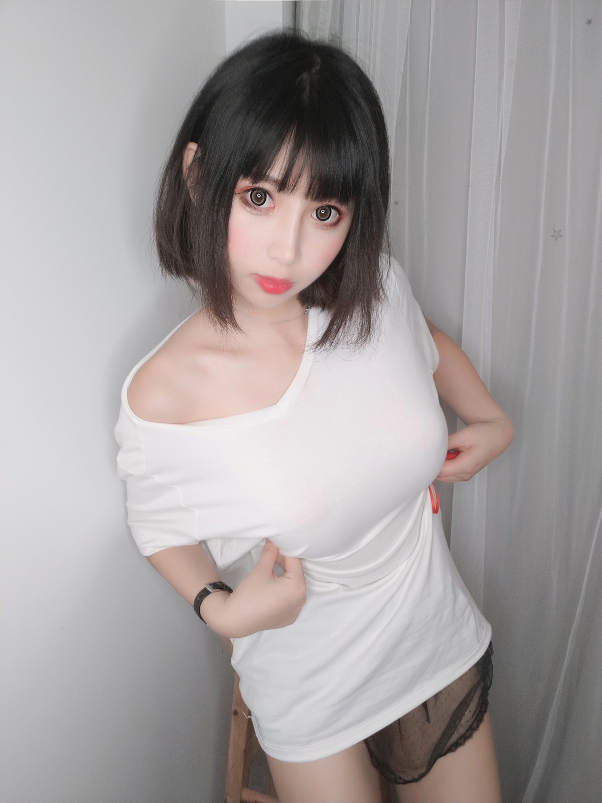 图片[3]-【coser】-黑米粥-NO.002 白色T恤-COS世界