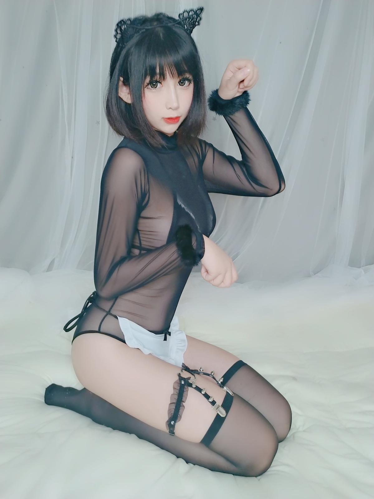 图片[2]-【coser】-黑米粥-NO.003 黑猫-COS世界