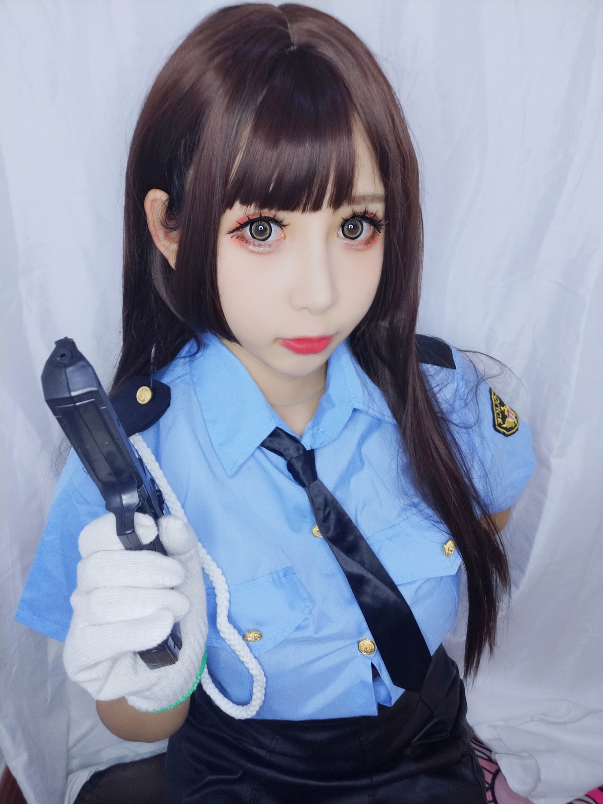图片[4]-【coser】-黑米粥-NO.005 蓝色制服-COS世界