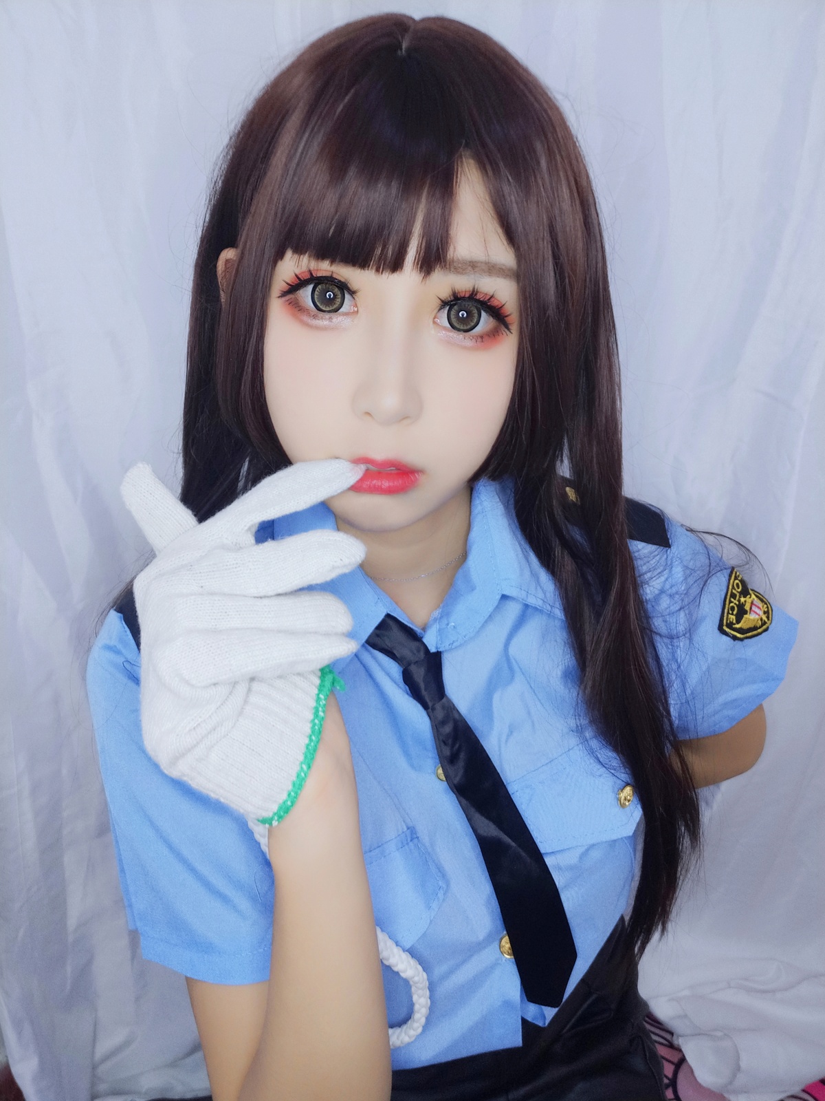 图片[5]-【coser】-黑米粥-NO.005 蓝色制服-COS世界