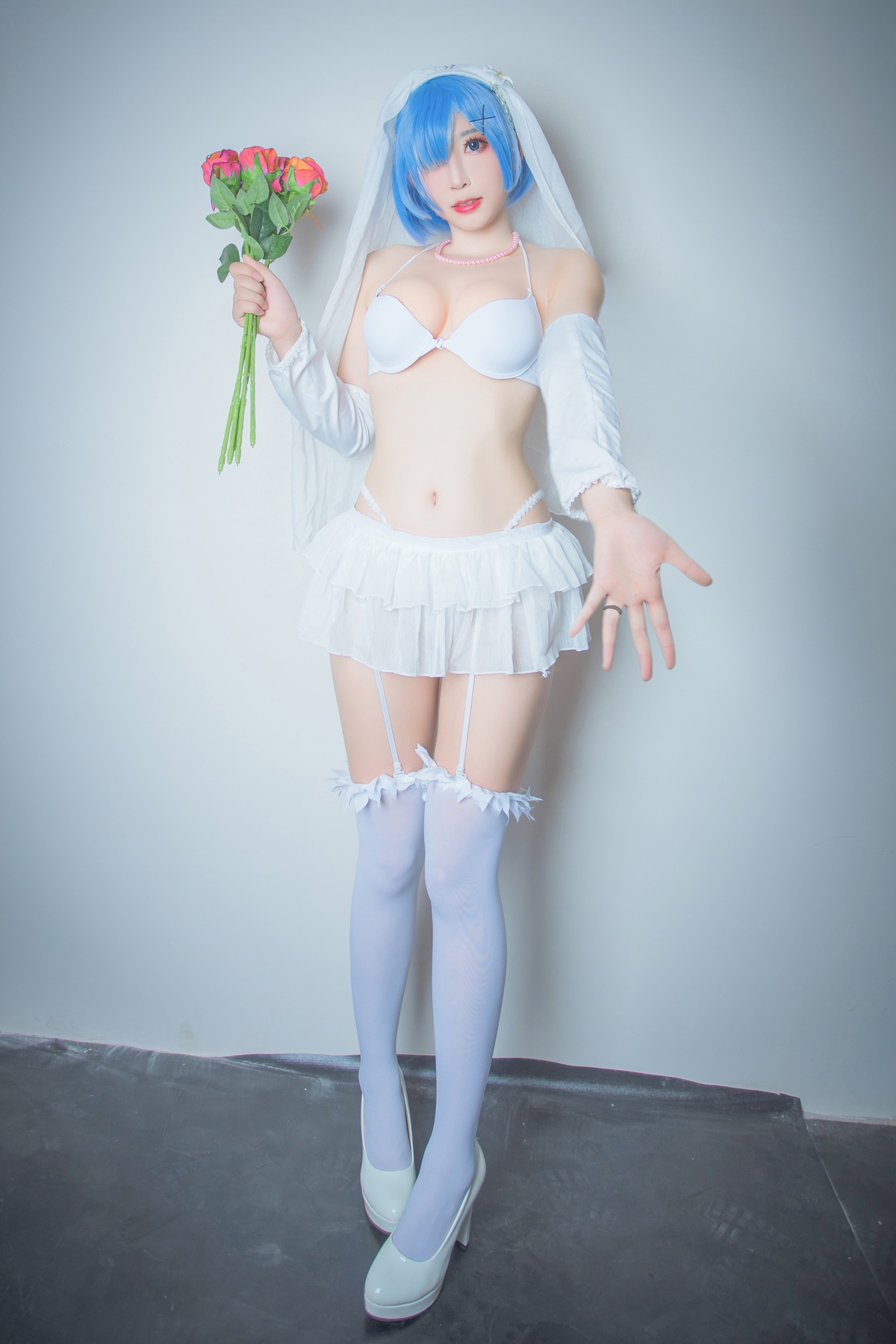 图片[3]-【coser】-黑米粥-NO.008 蕾姆婚纱-COS世界