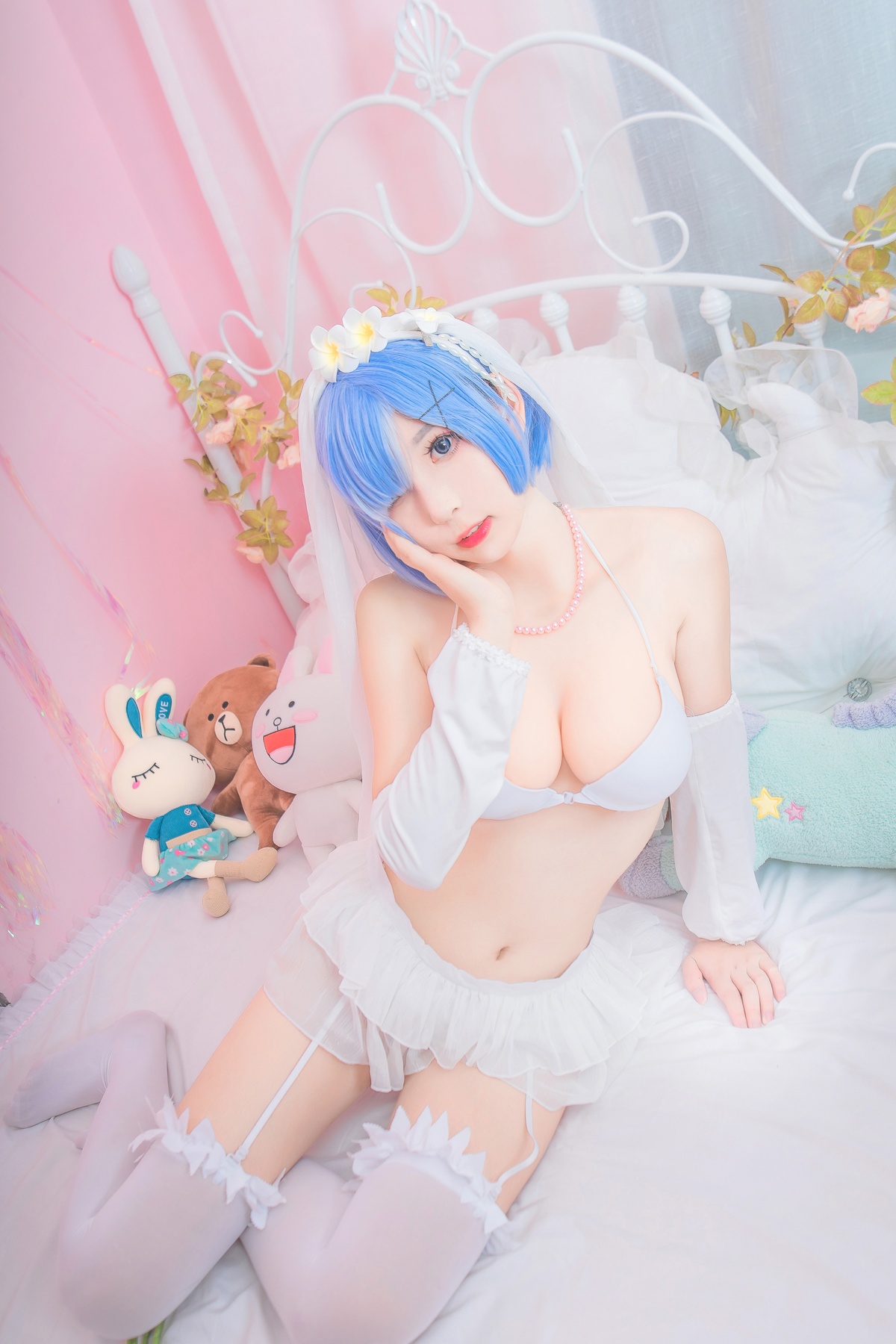 图片[4]-【coser】-黑米粥-NO.008 蕾姆婚纱-COS世界